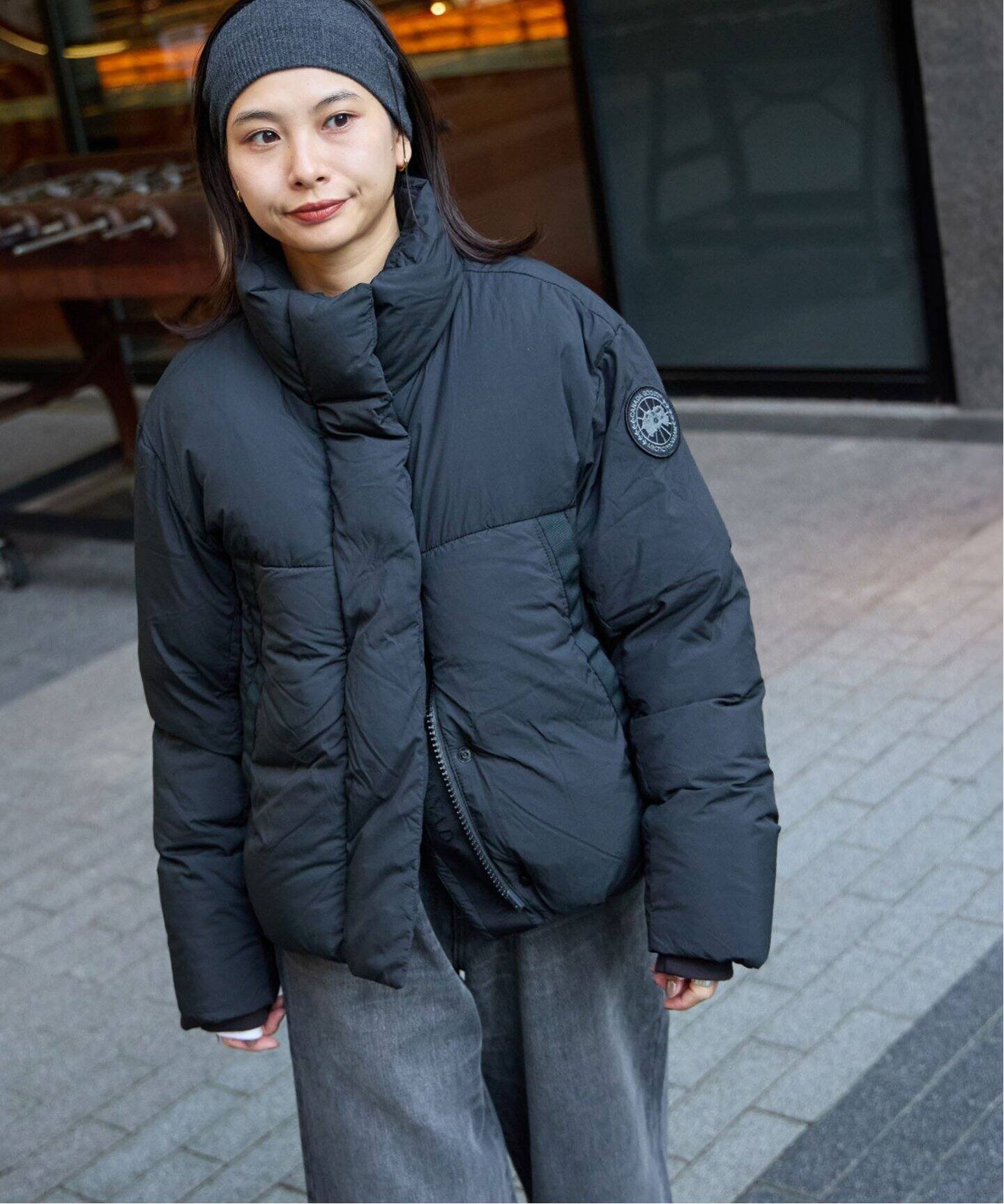 CANADA GOOSE/カナダグース】Junction Cropped Puffer Bla（ダウン  
