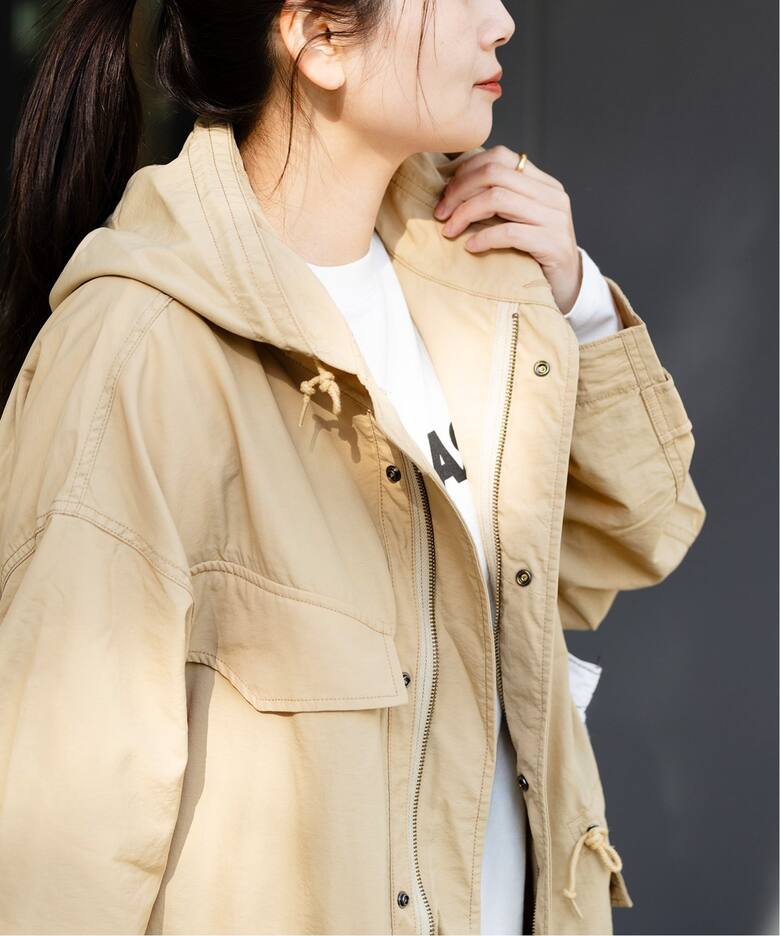 別注【ARMY TWILL/アーミーツイル】Nylon ox Hooded Coat：コート 