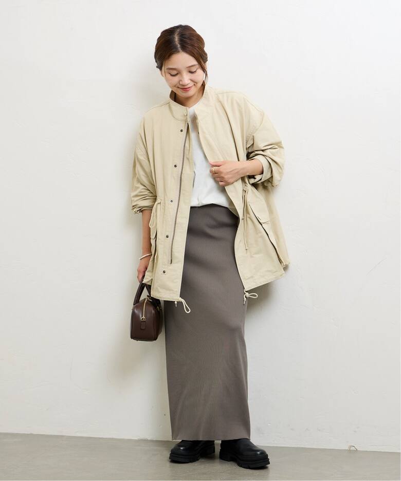 ARMY TWILL/アーミーツイル】2WAY Cotton Nylon Stand Coat 