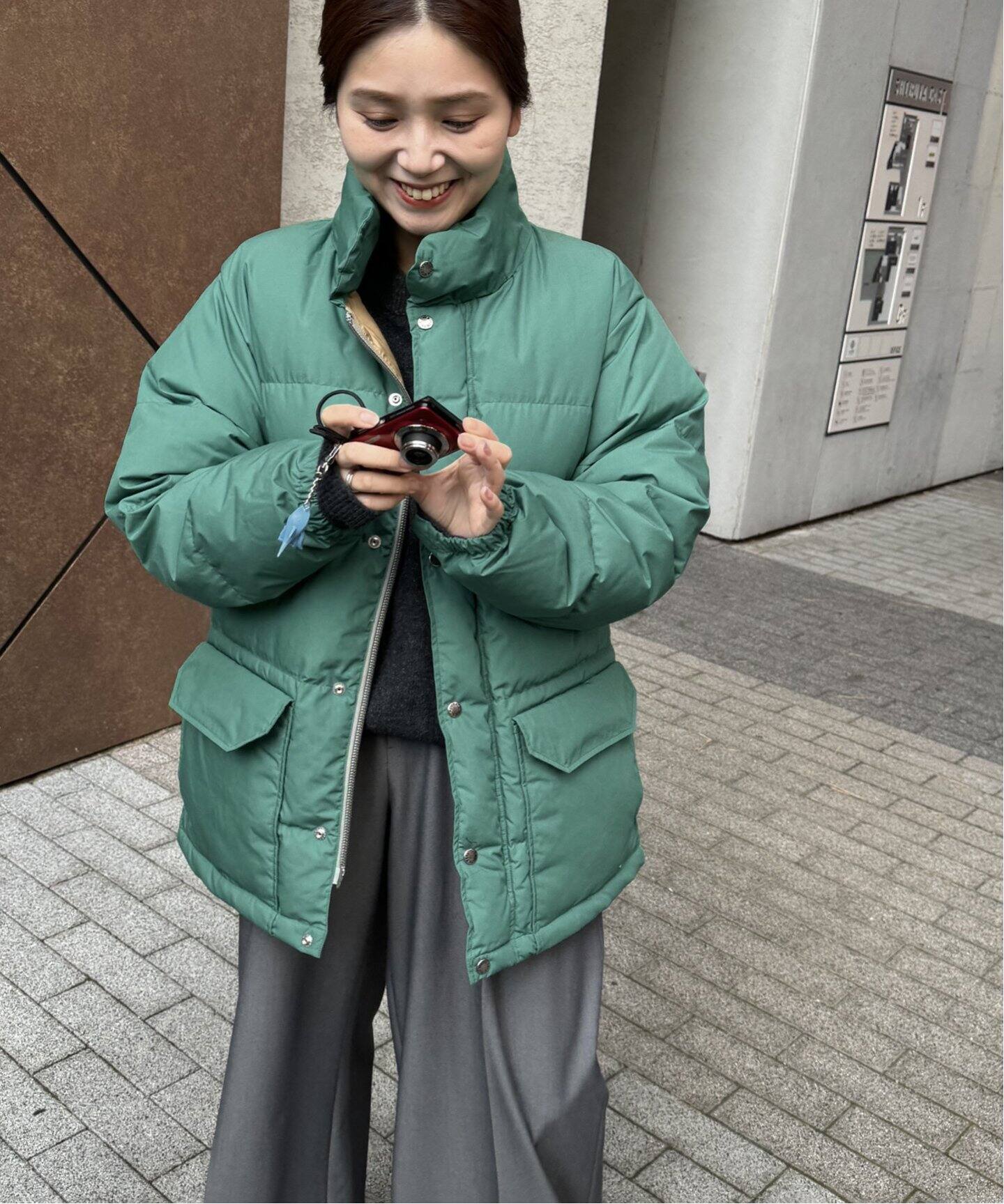 ジャーナルスタンダードダウンジャケットグリーンレディース 