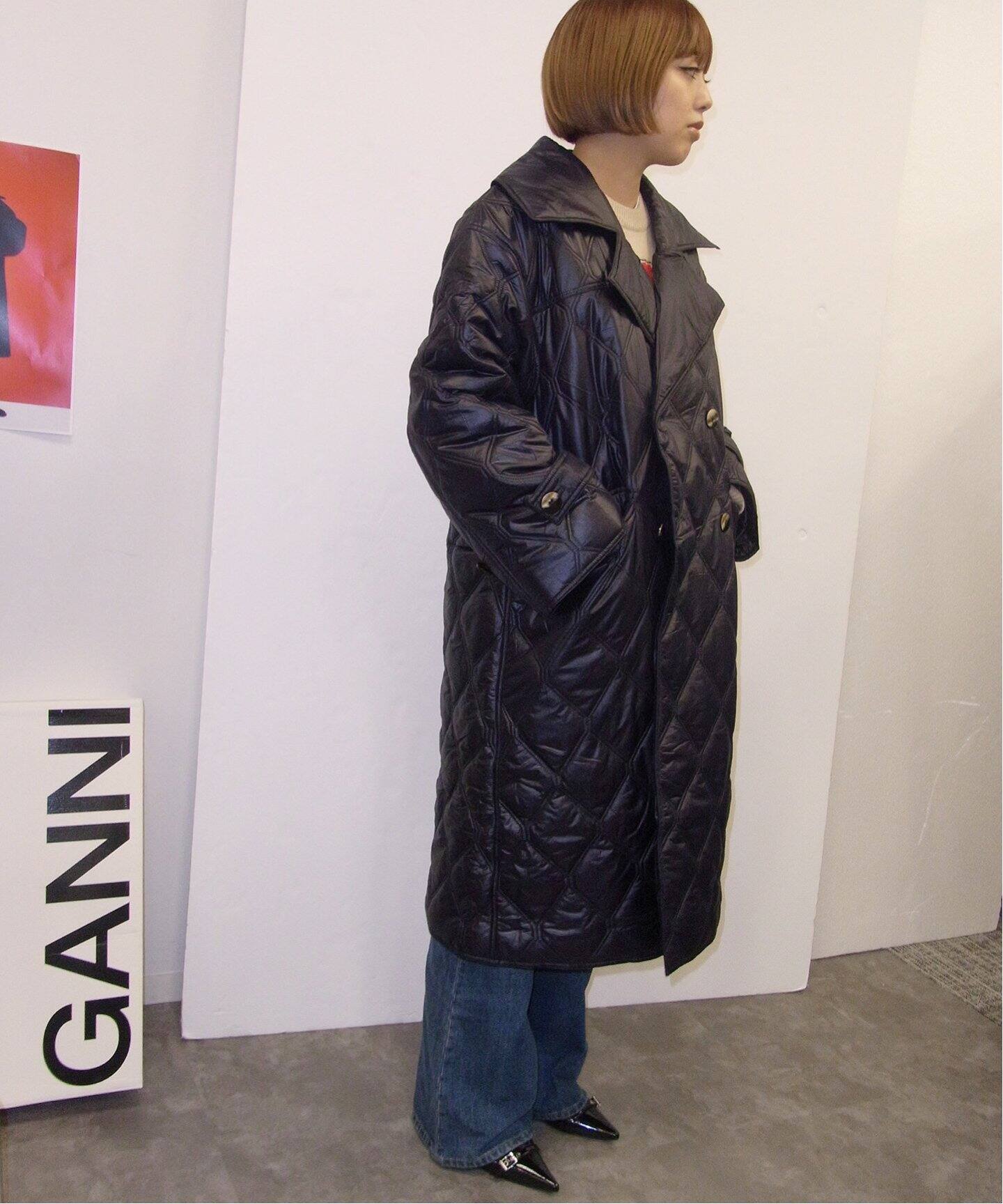 GANNI / ガニー】Shiny Quilt Coat F9580（中綿・キルティング 