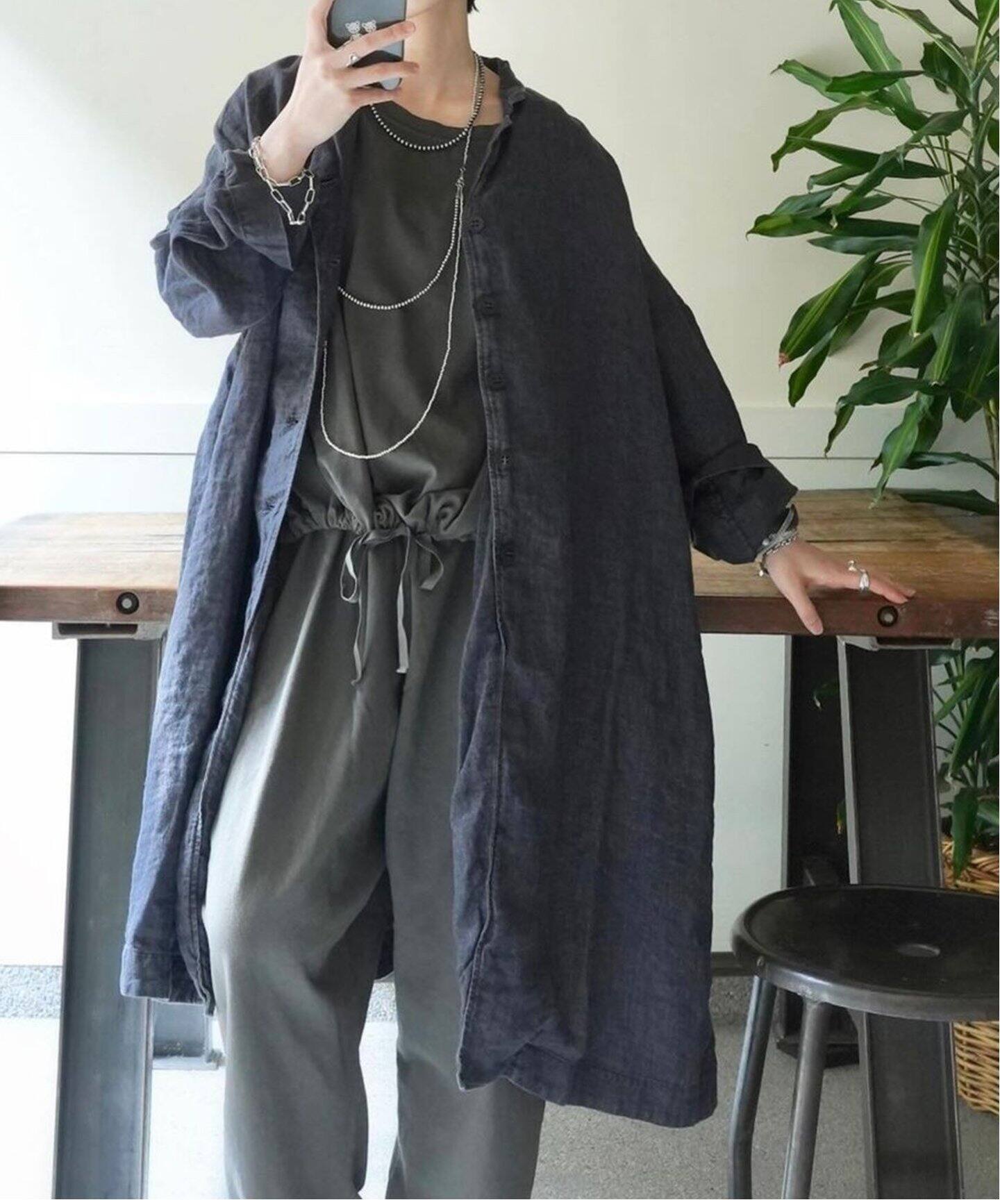 album di famiglia /アルバム ディ ファミリア】LINEN EASY COAT 