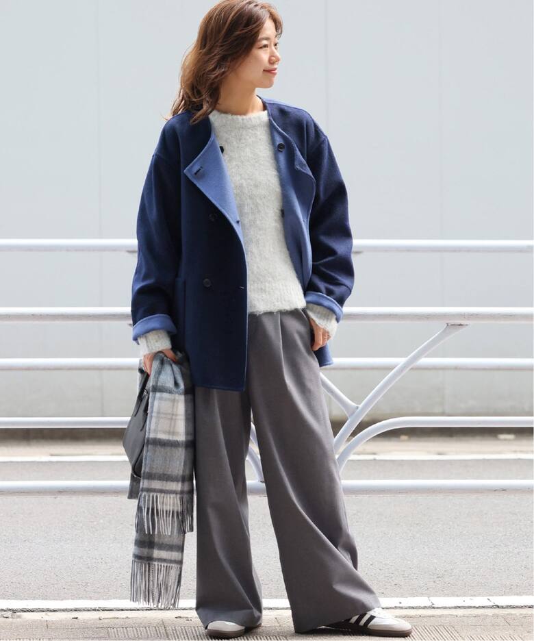 リバーシブルノーカラーショートコート（ノーカラーコート）｜JOURNAL 