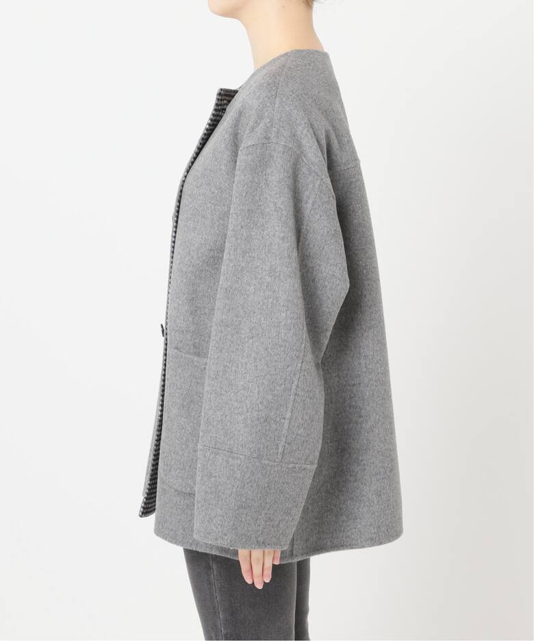 リバーシブルノーカラーショートコート（ノーカラーコート）｜JOURNAL 