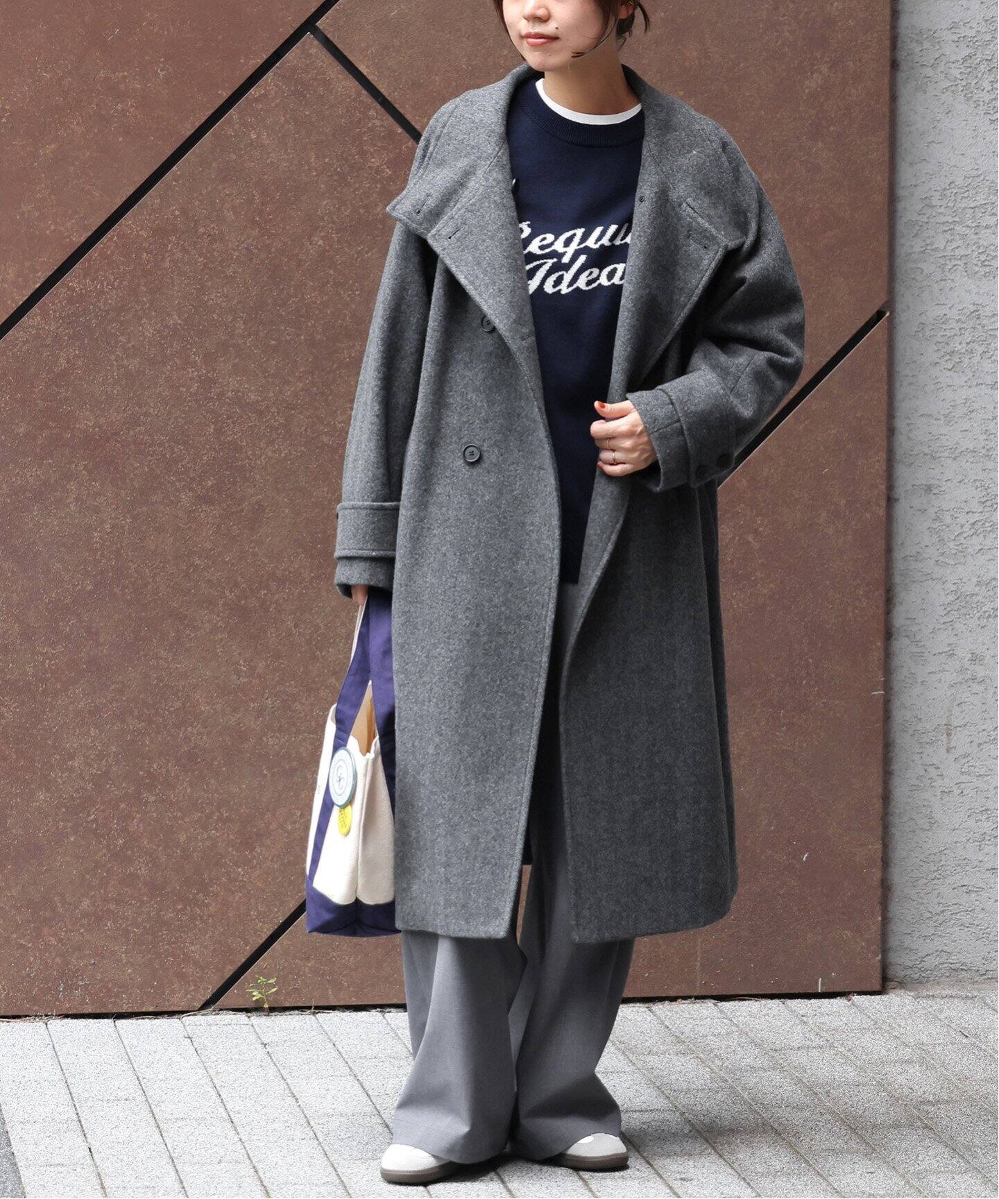 尾州ウールスーパー100スタンドロングコート（その他ブルゾン  