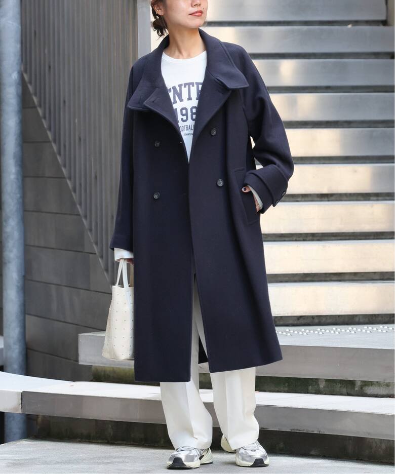 尾州ウールスーパー100スタンドロングコート（その他ブルゾン  