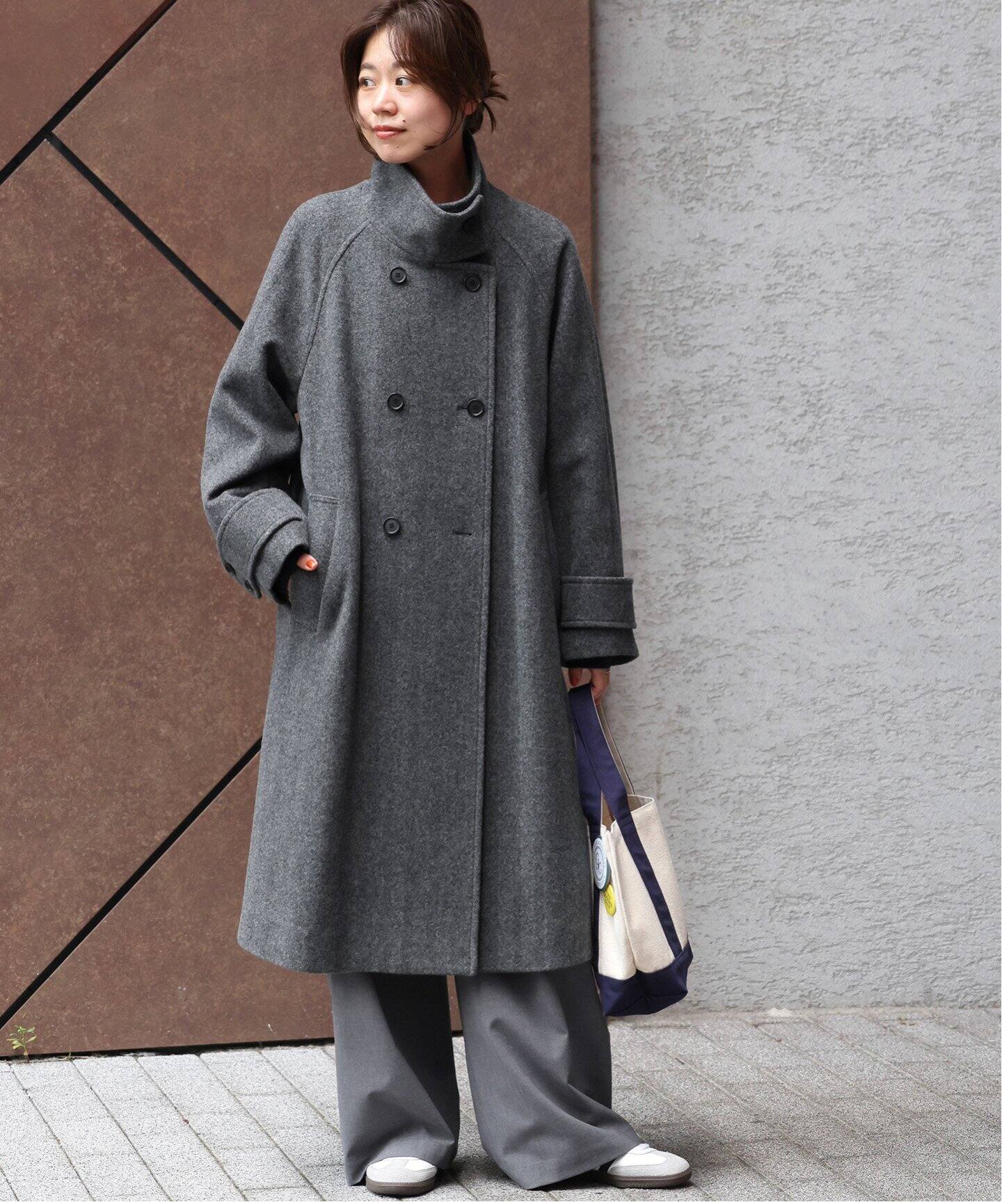 尾州ウールスーパー100スタンドロングコート（その他ブルゾン  