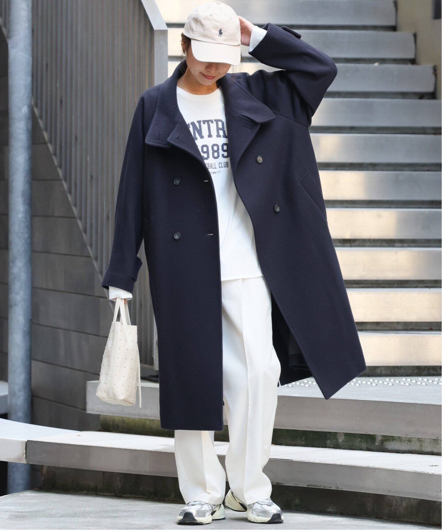 尾州ウールスーパー100スタンドロングコート（その他ブルゾン  