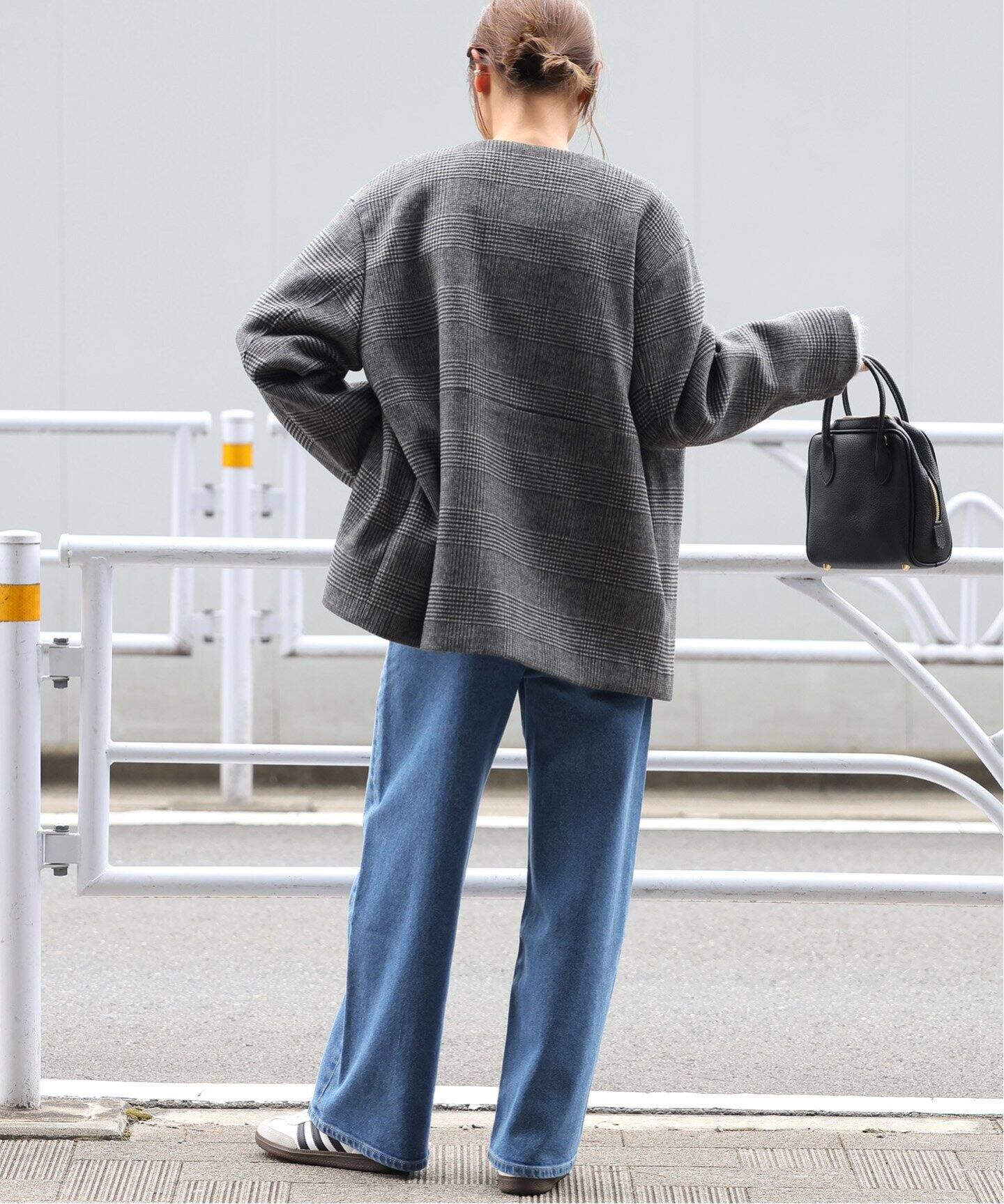 ルイのママ★新品★ジャーナルスタンダードレリュームスーパーファインビーバ 追加》スーパーファインビーバークルーネックコート（ノーカラーコート