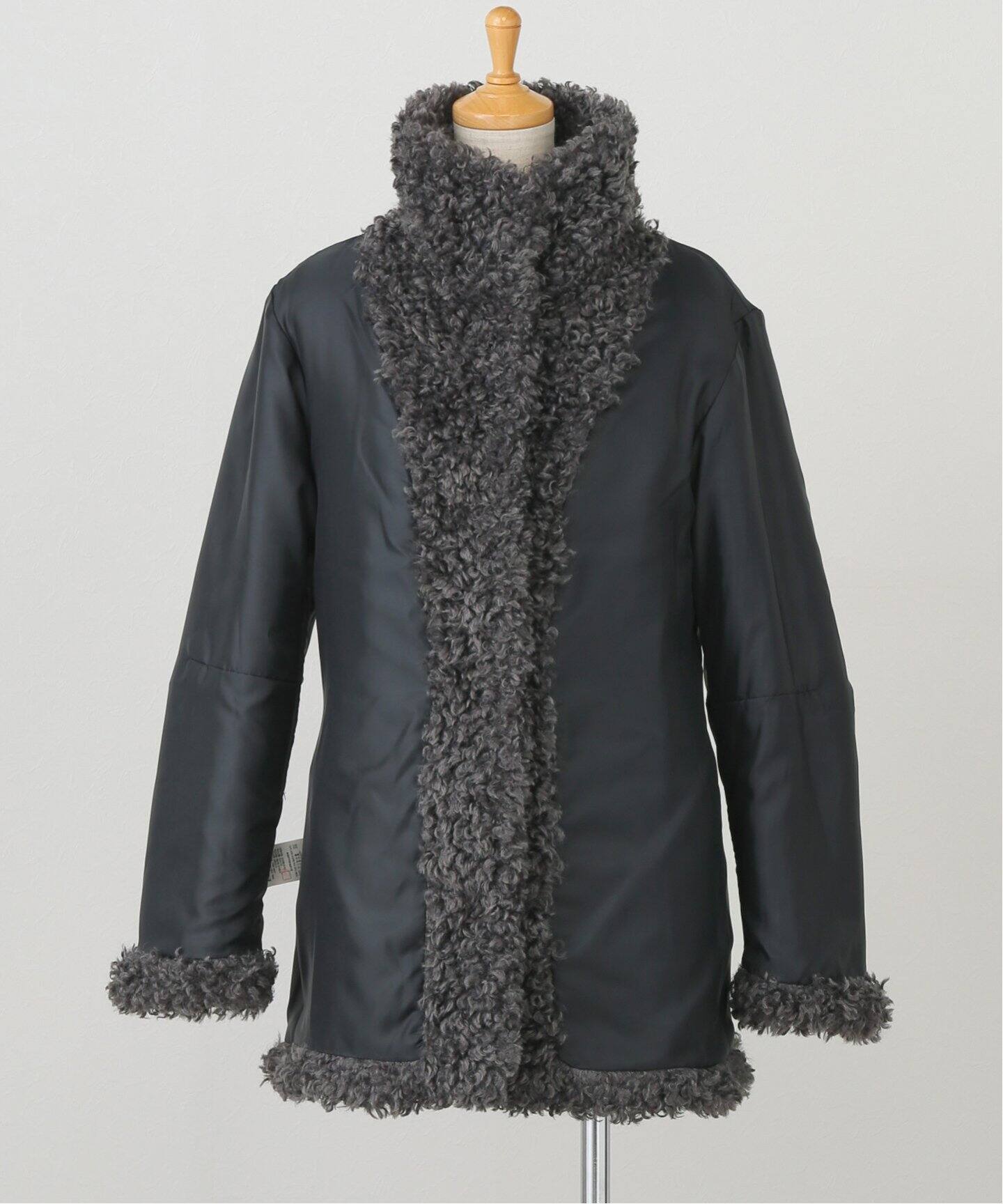 LEATHER×REX RAB B IT 黒レザーロングジレ