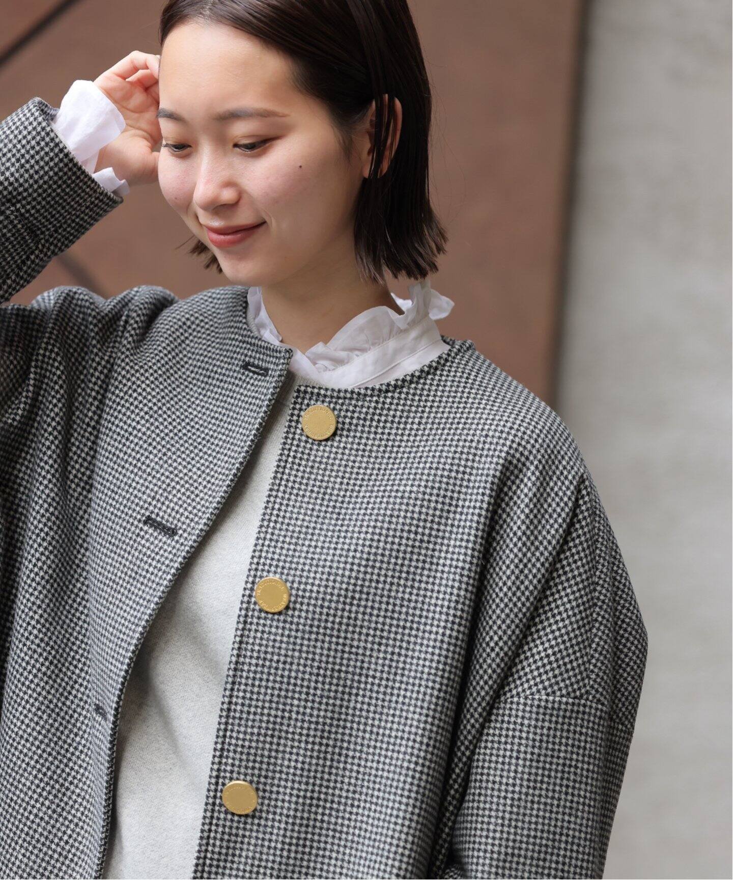 別注【TRADITIONAL WEATHERWEAR】MALTON N/C：ノーカラーコート（ノー  