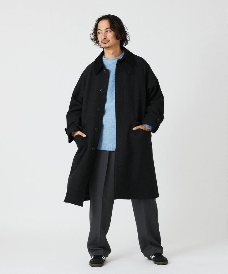 HIGH LAND WOOL オーバーサイズバルマカーンコート（ステンカラー 