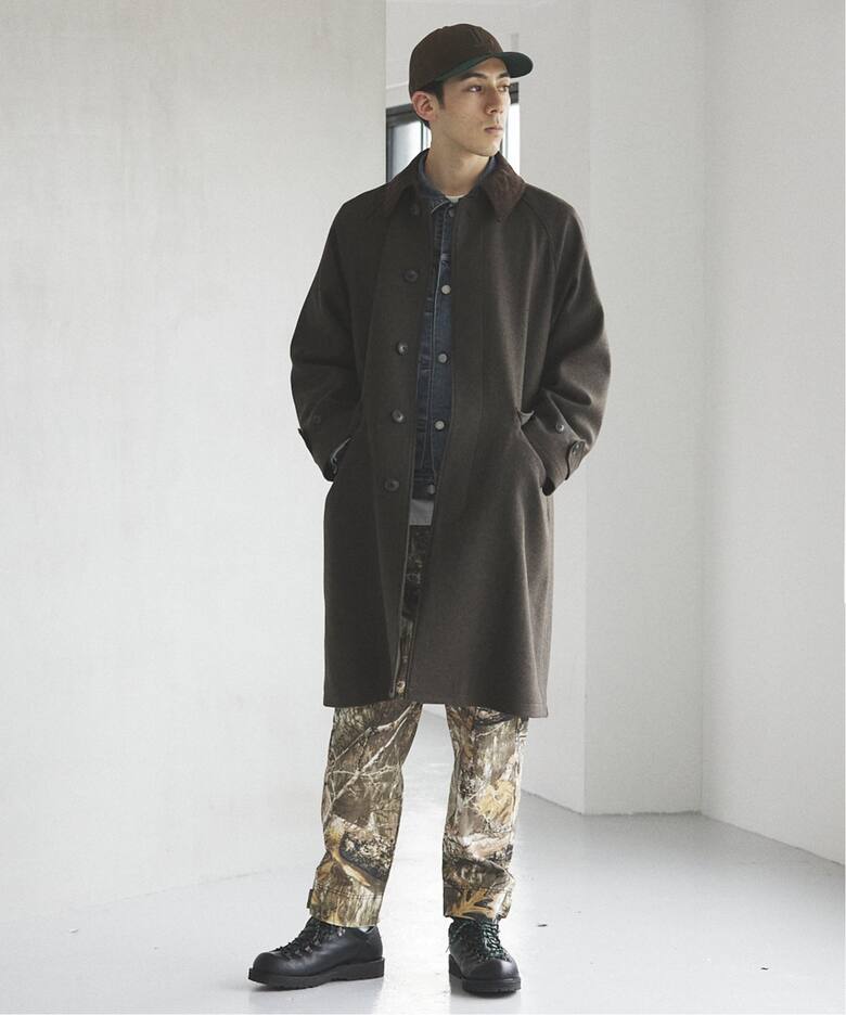 HIGH LAND WOOL オーバーサイズバルマカーンコート（ステンカラー 