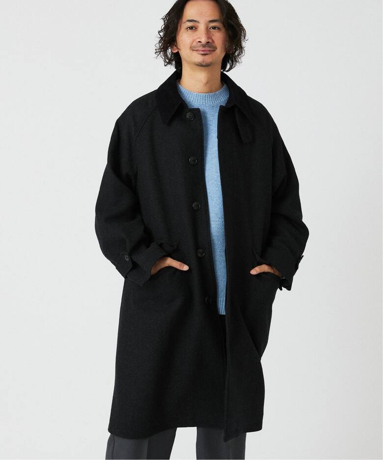 HIGH LAND WOOL オーバーサイズバルマカーンコート（ステンカラー  