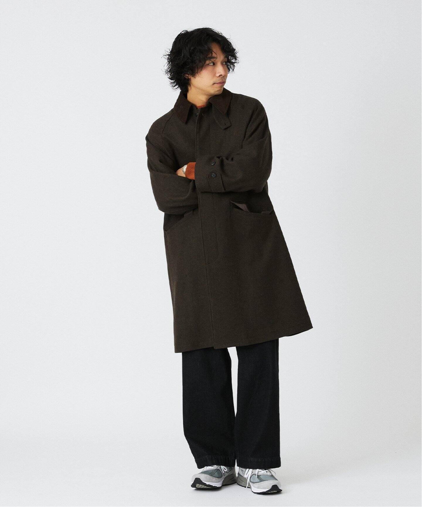 HIGH LAND WOOL オーバーサイズバルマカーンコート（ステンカラー 