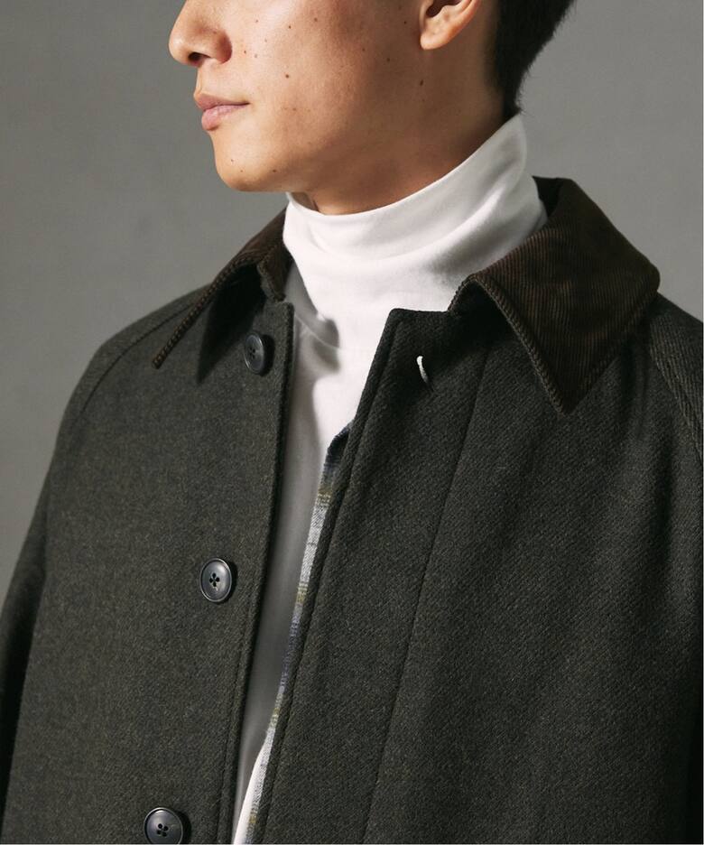 HIGH LAND WOOL オーバーサイズバルマカーンコート（ステンカラー 