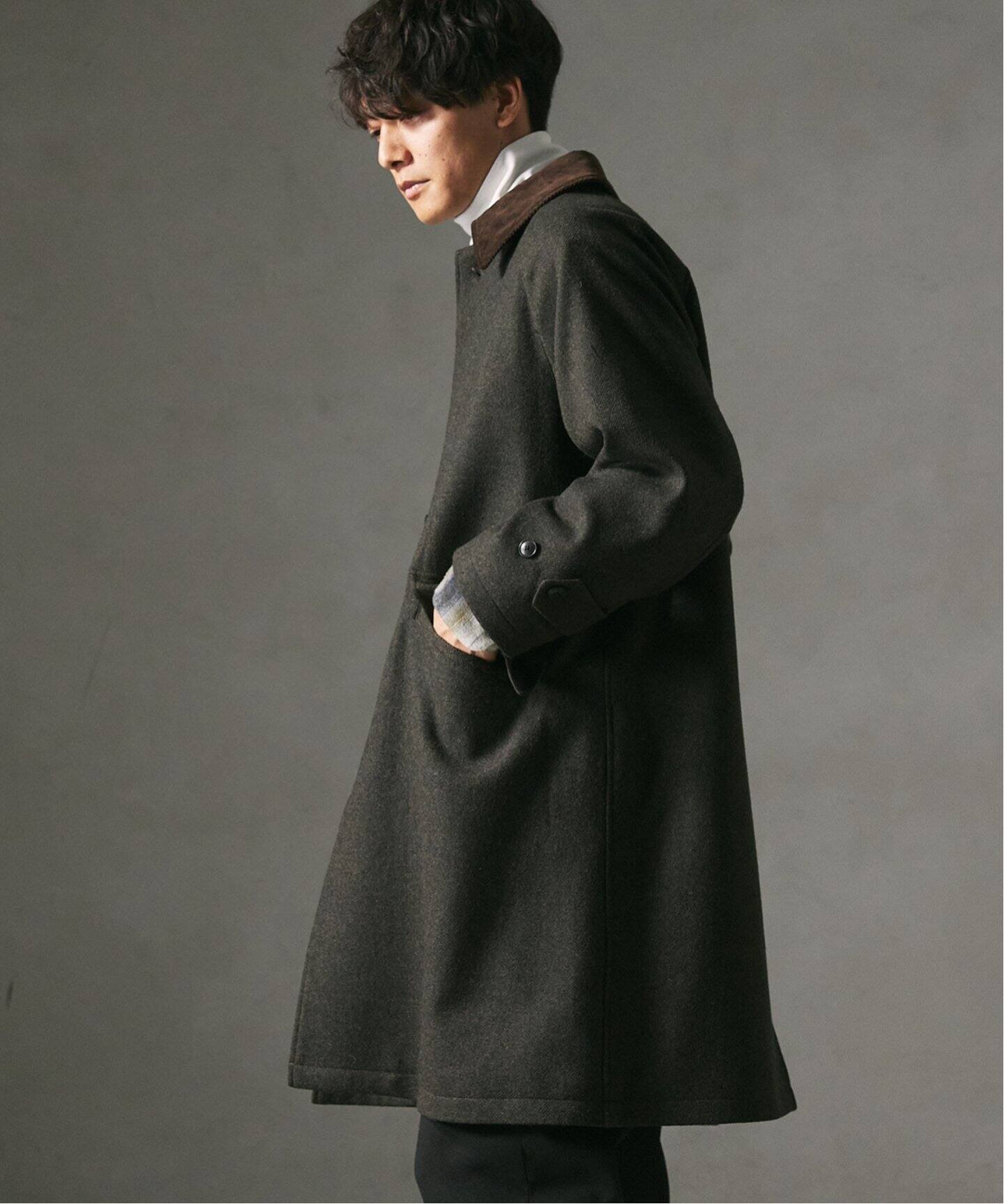 HIGH LAND WOOL オーバーサイズバルマカーンコート（ステンカラー 
