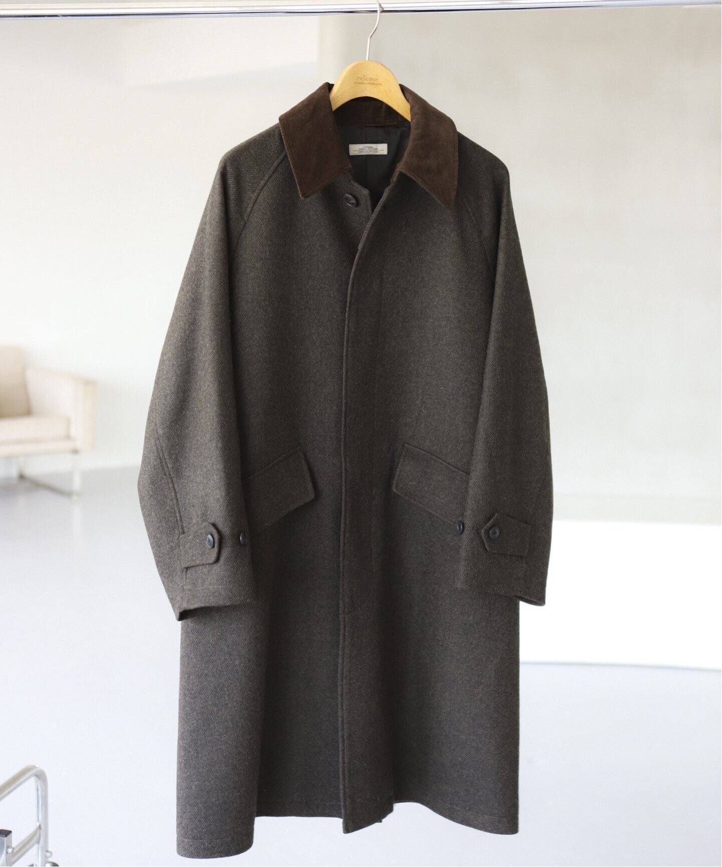 HIGH LAND WOOL オーバーサイズバルマカーンコート（ステンカラー 