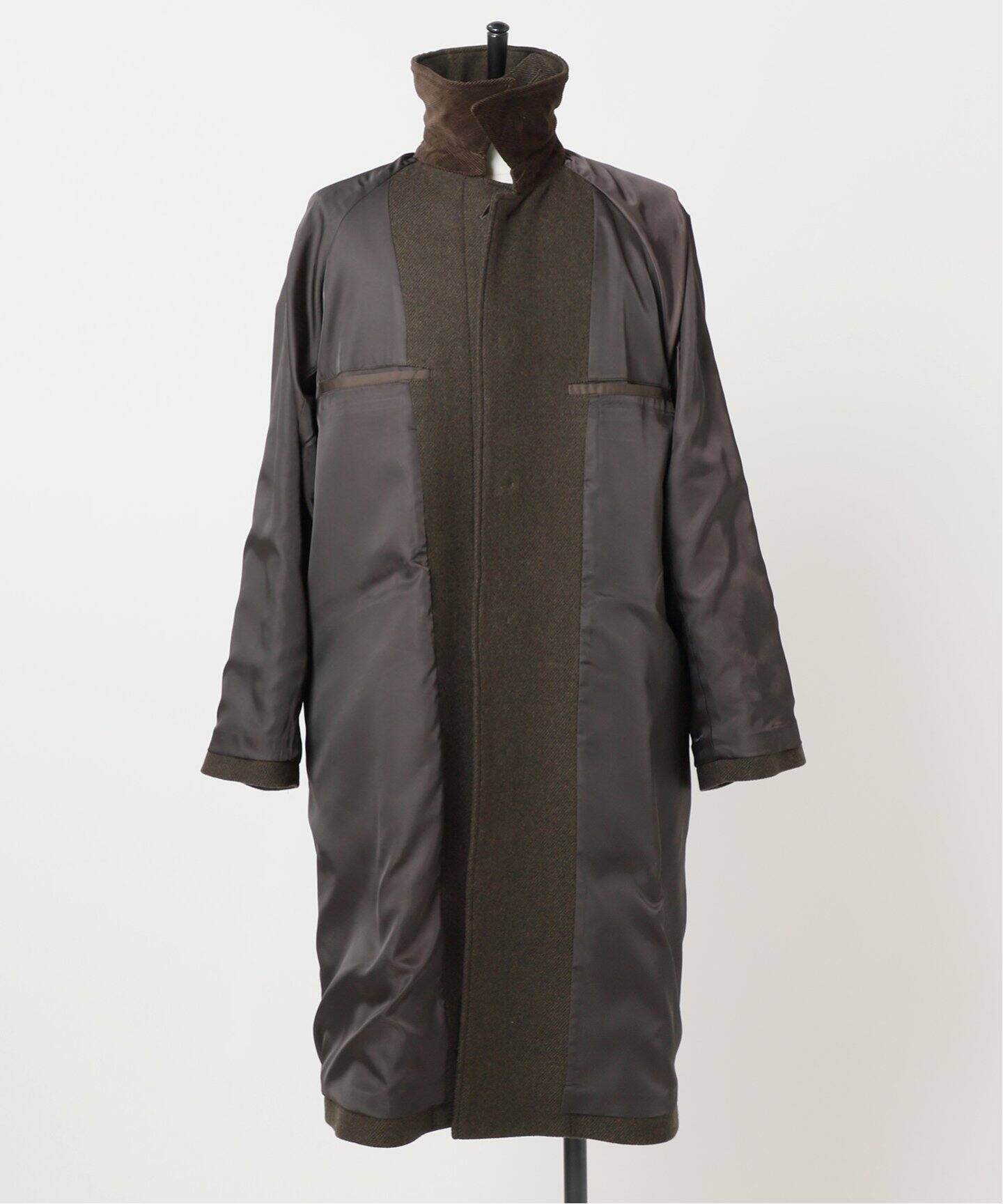 HIGH LAND WOOL オーバーサイズバルマカーンコート（ステンカラー 