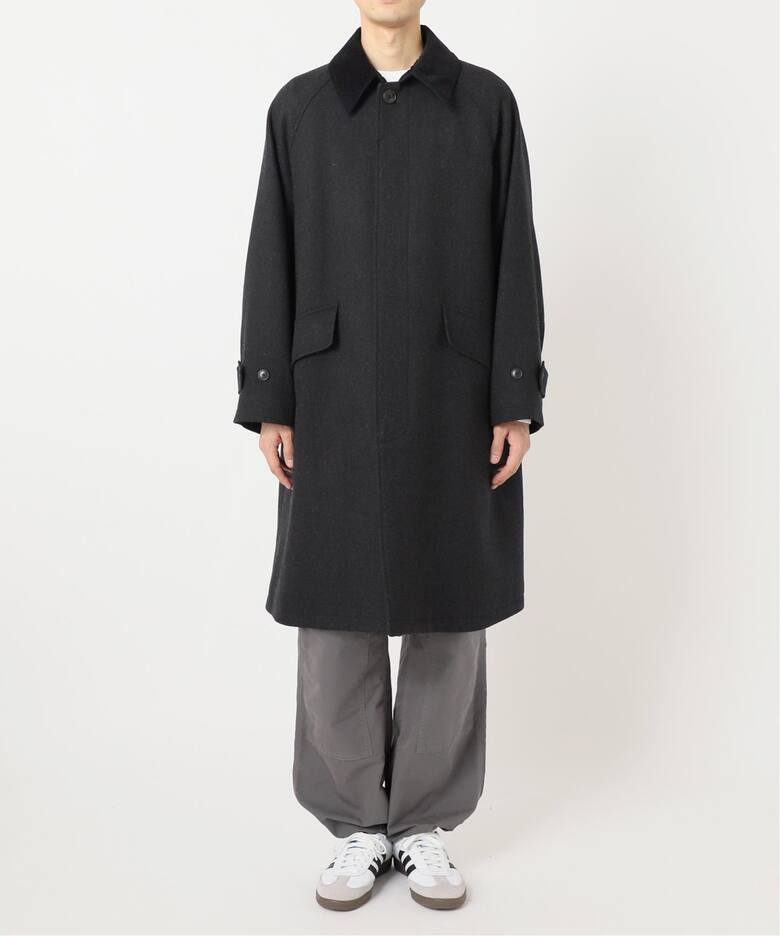 HIGH LAND WOOL オーバーサイズバルマカーンコート（ステンカラー 