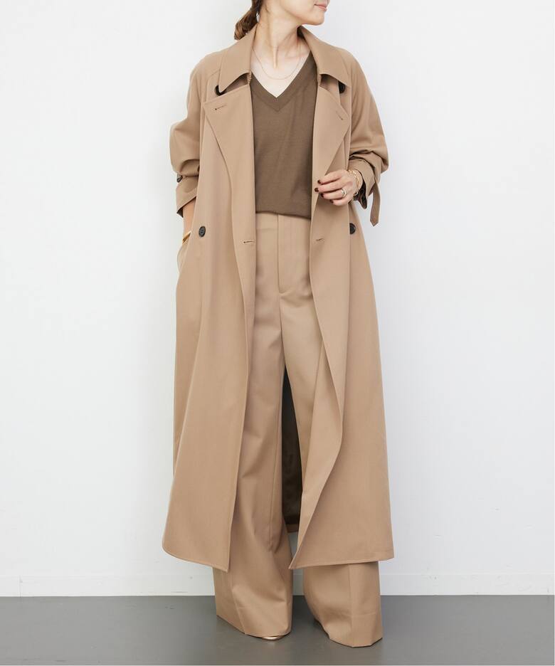 ドゥーズィエムクラス オーバーサイズ ギャバノーカラーコート  