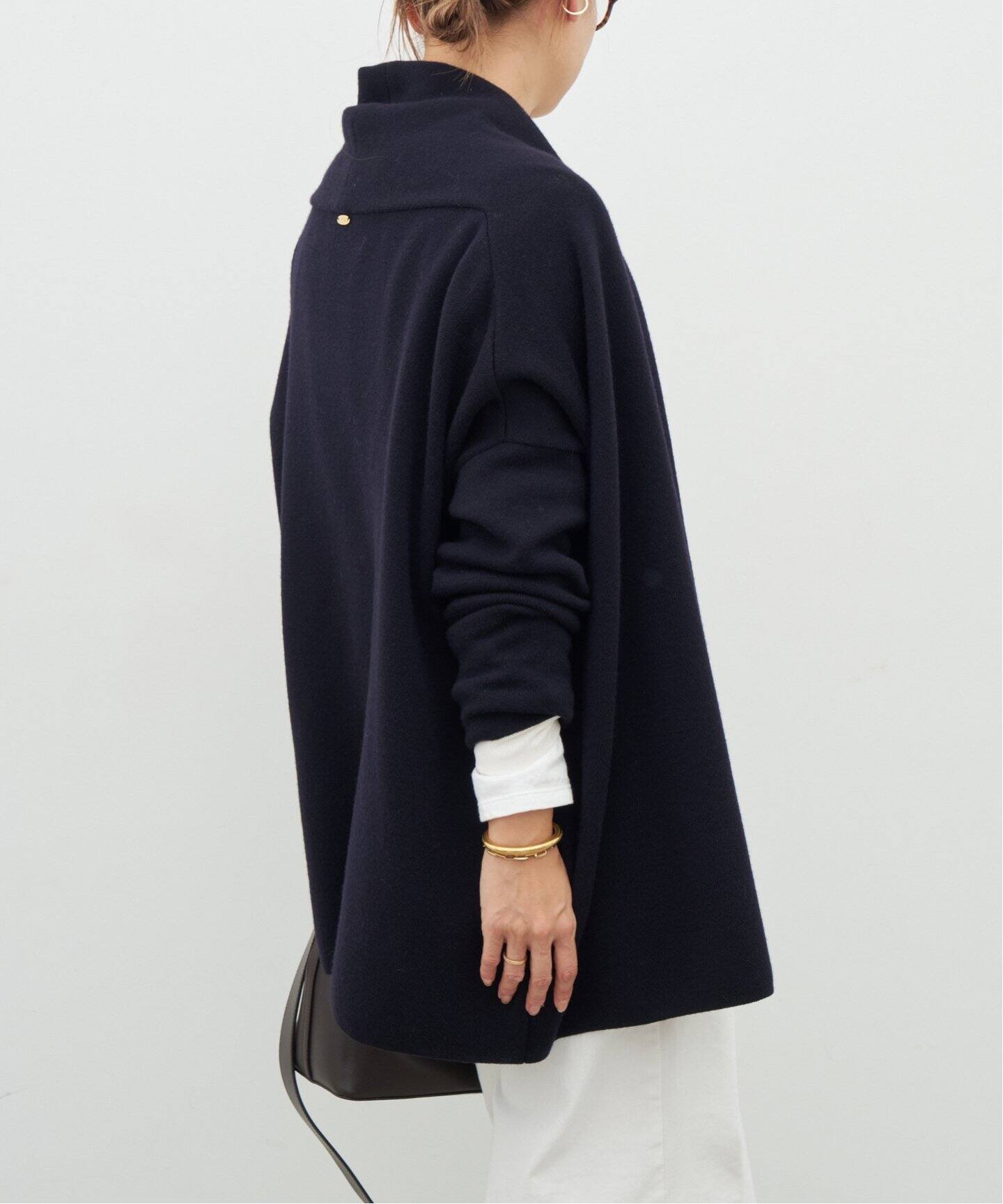 スムース ニットガウン ショートコート（その他ブルゾン／アウター  