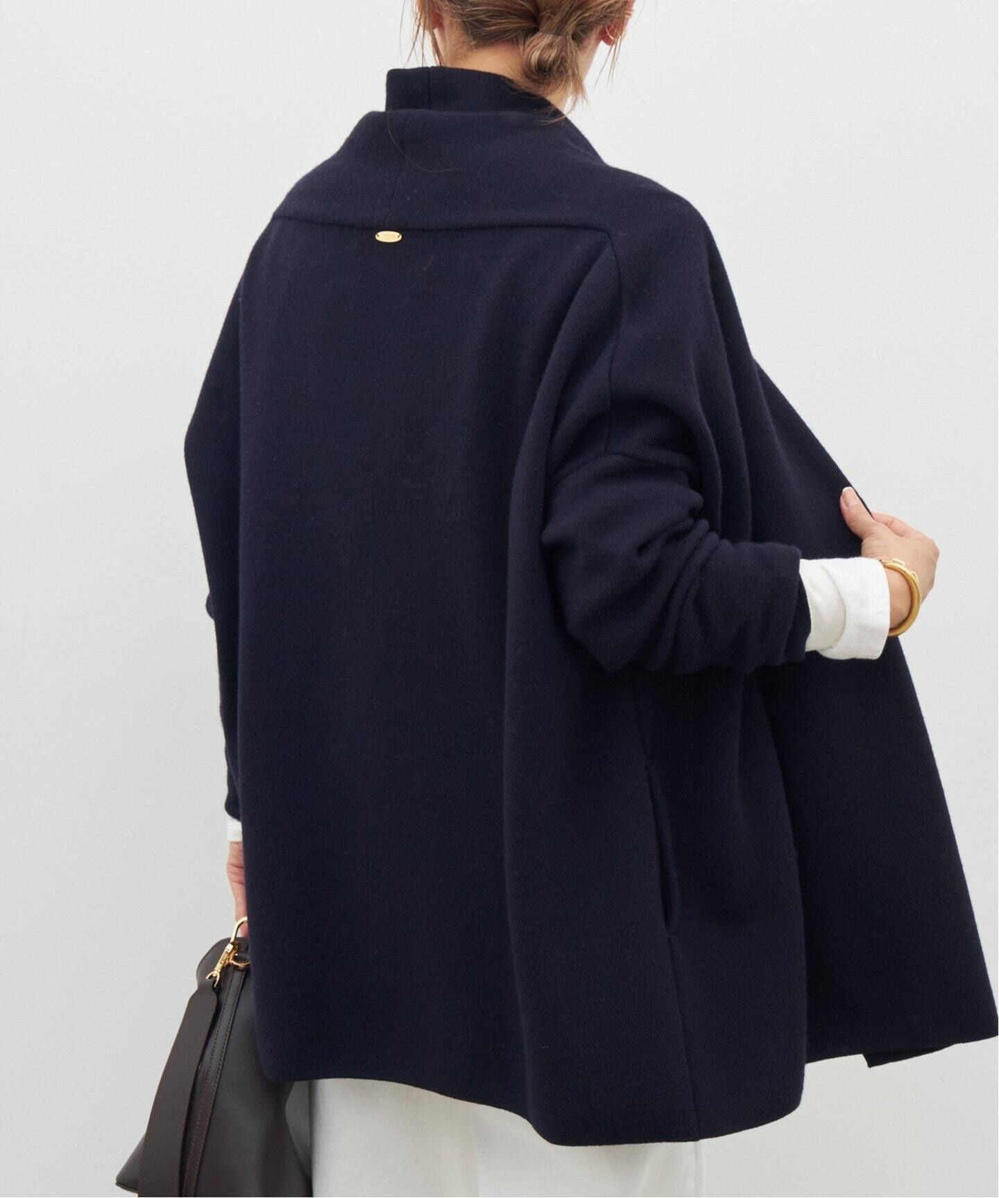 スムース ニットガウン ショートコート（その他ブルゾン／アウター  