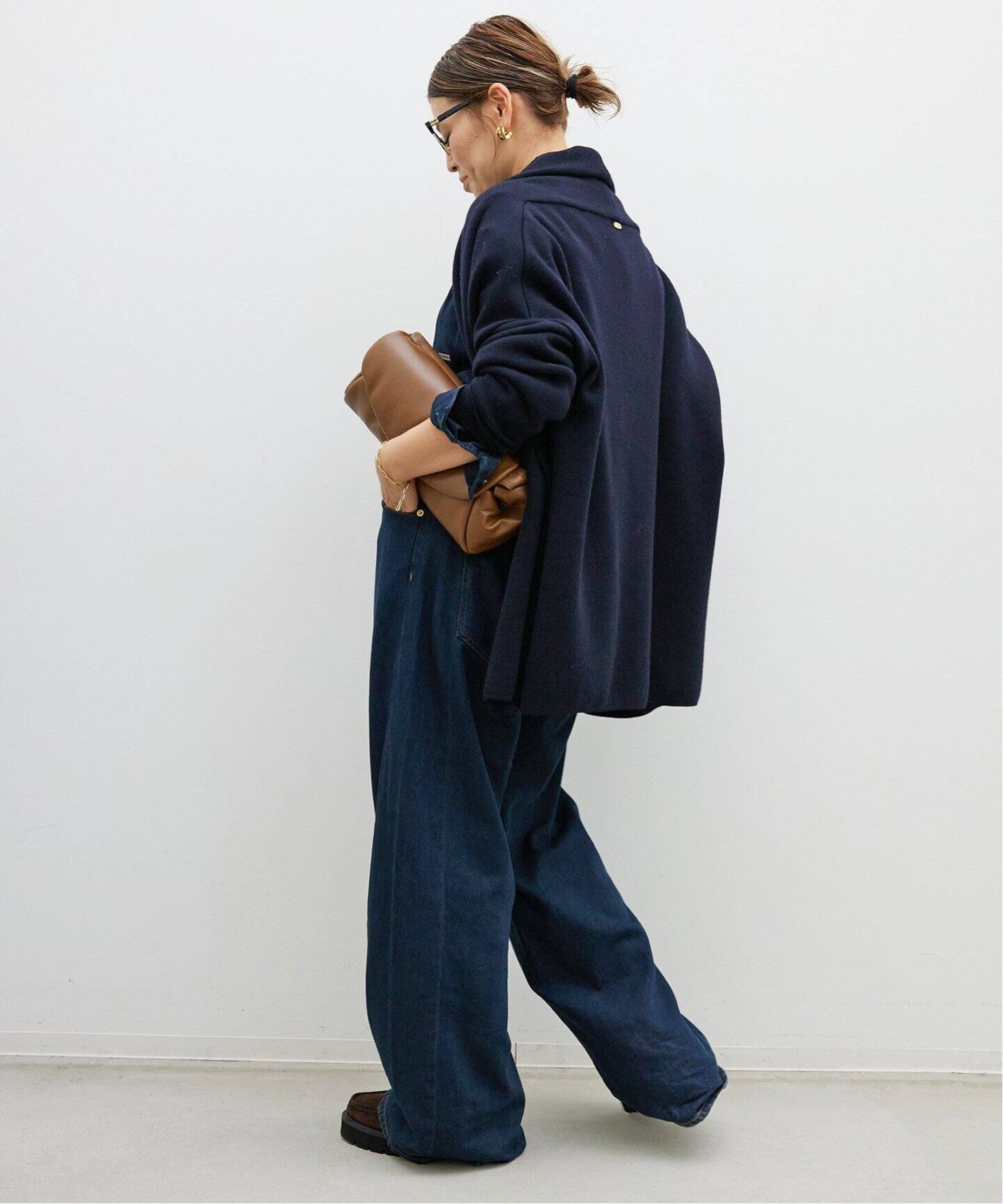 スムース ニットガウン ショートコート（その他ブルゾン／アウター  