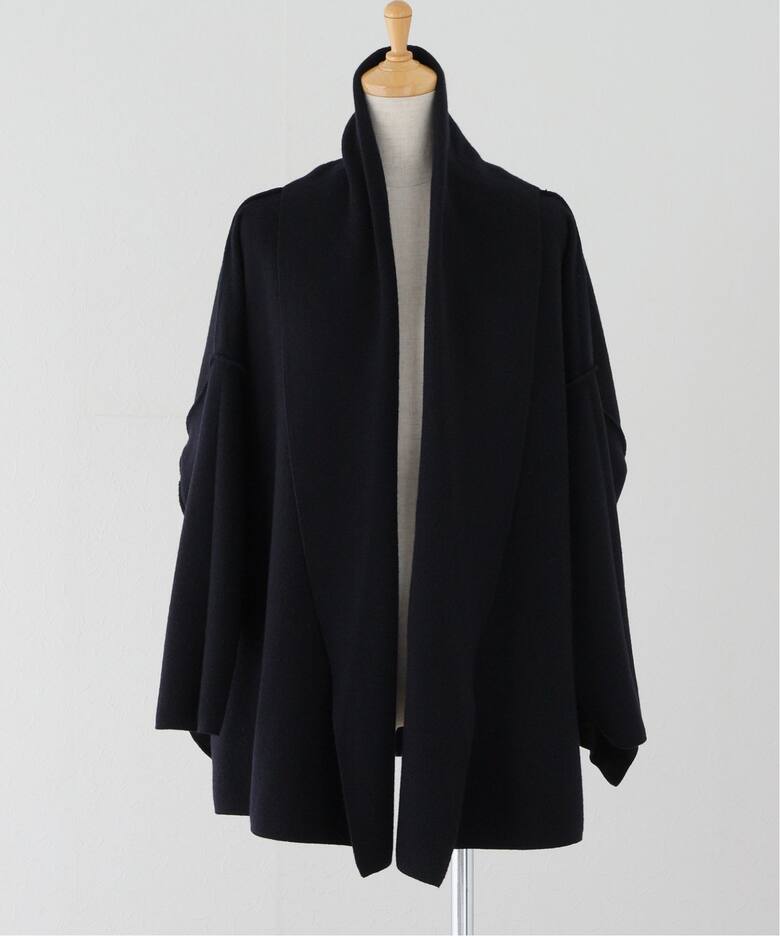 スムース ニットガウン ショートコート（その他ブルゾン／アウター  
