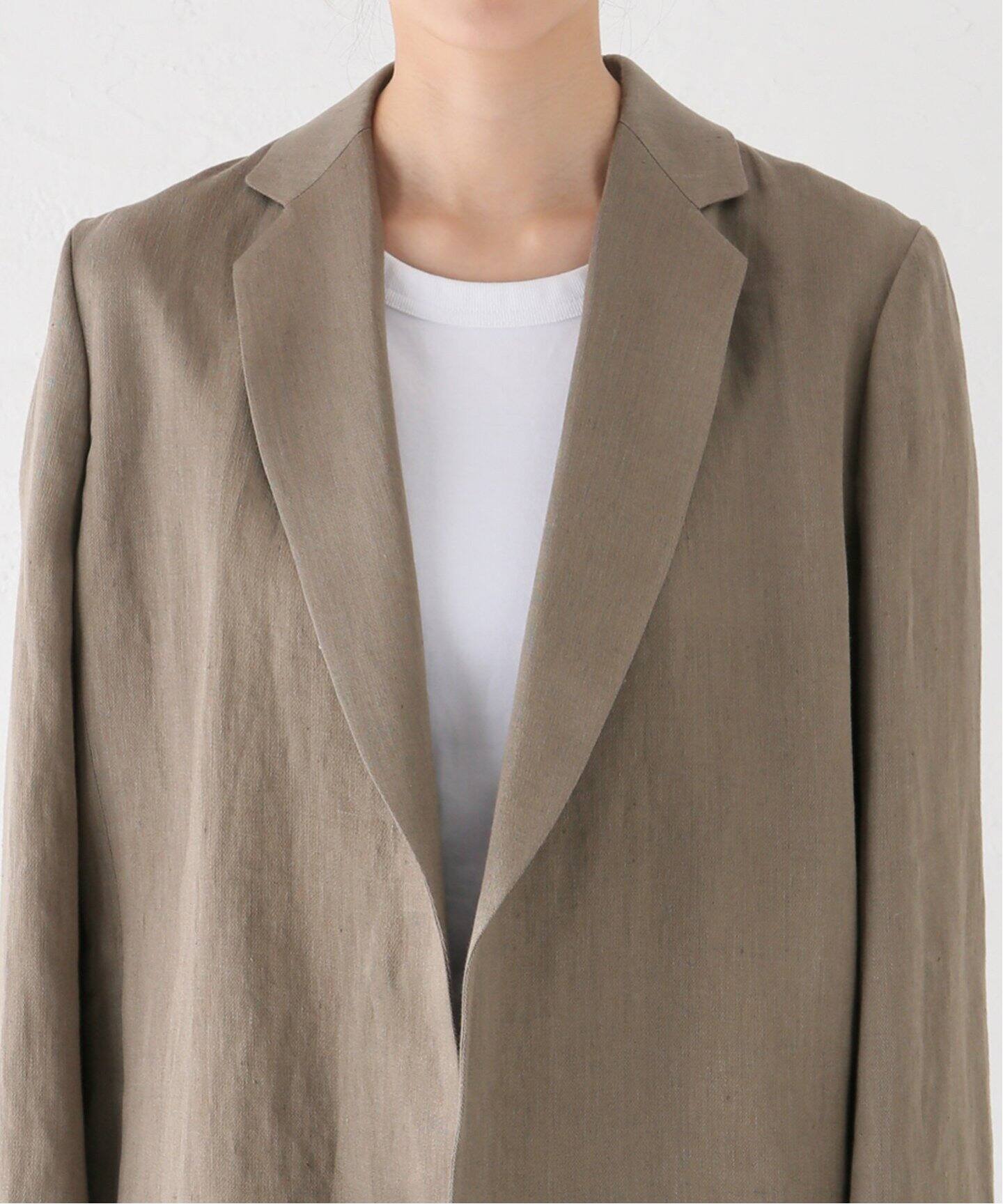 リネン マテリアルコート（その他ブルゾン／アウター）｜Deuxieme  