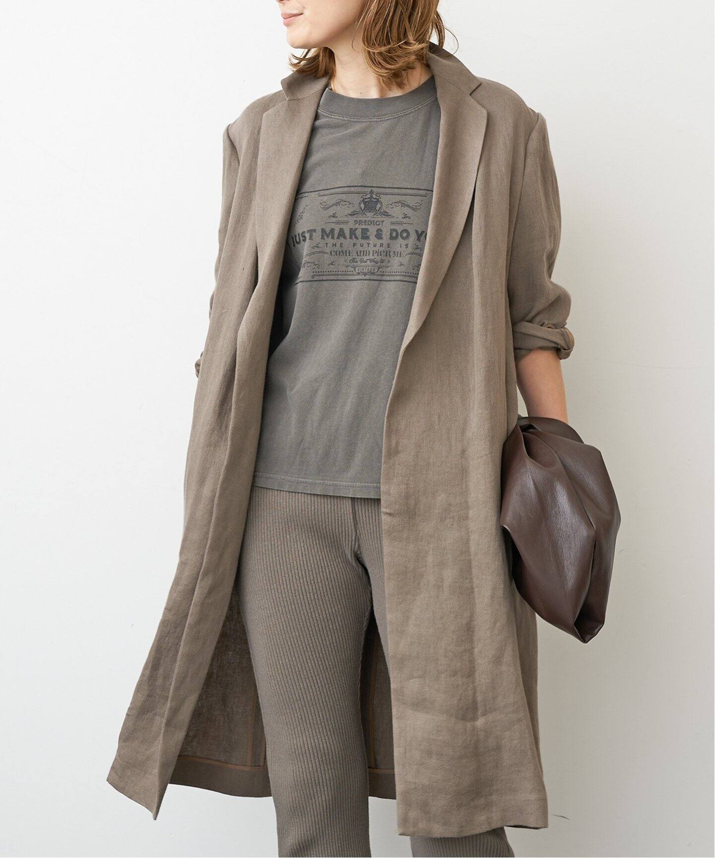 リネン マテリアルコート（その他ブルゾン／アウター）｜Deuxieme  