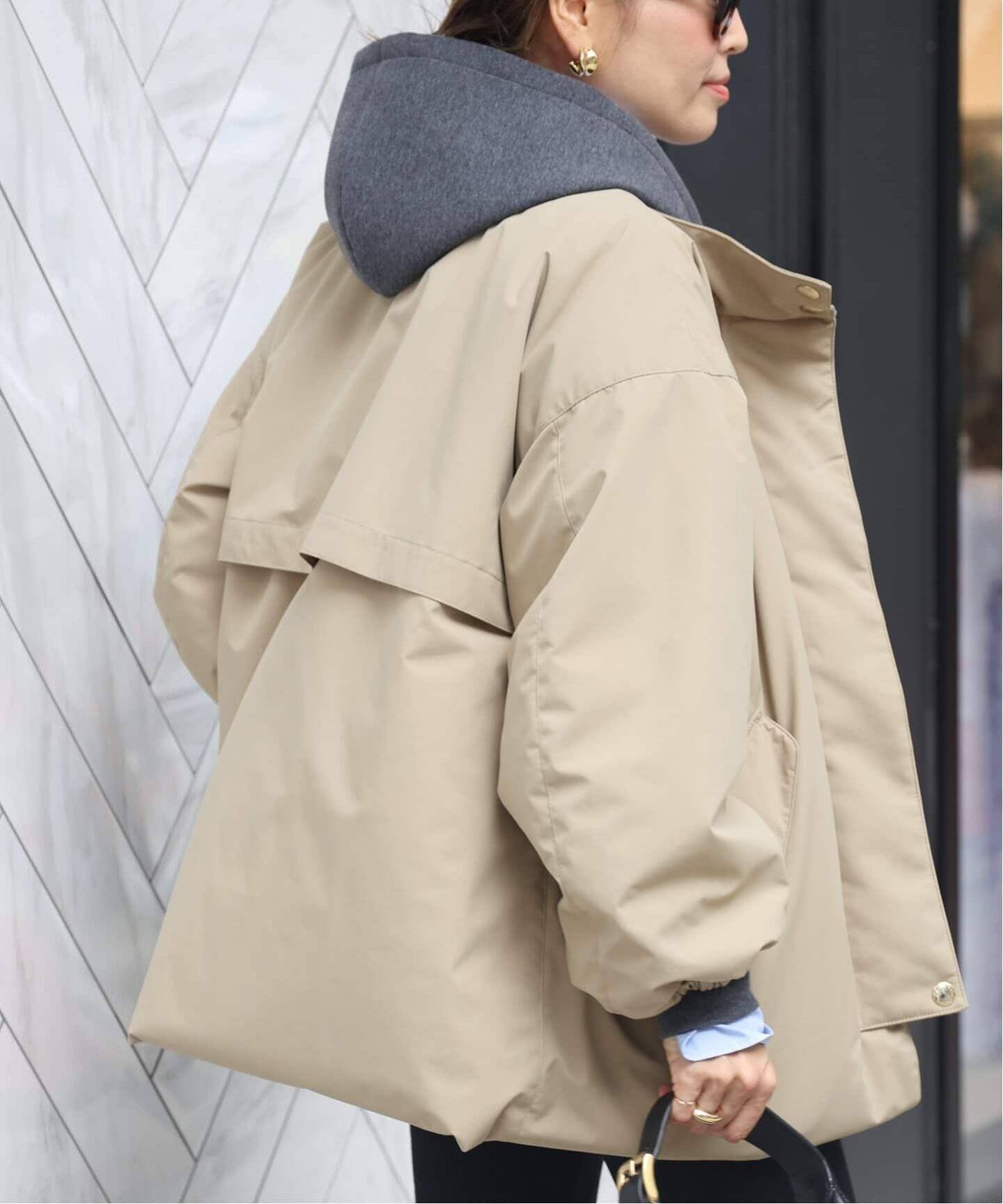 Spick and Span 中綿袖ボリュームコート