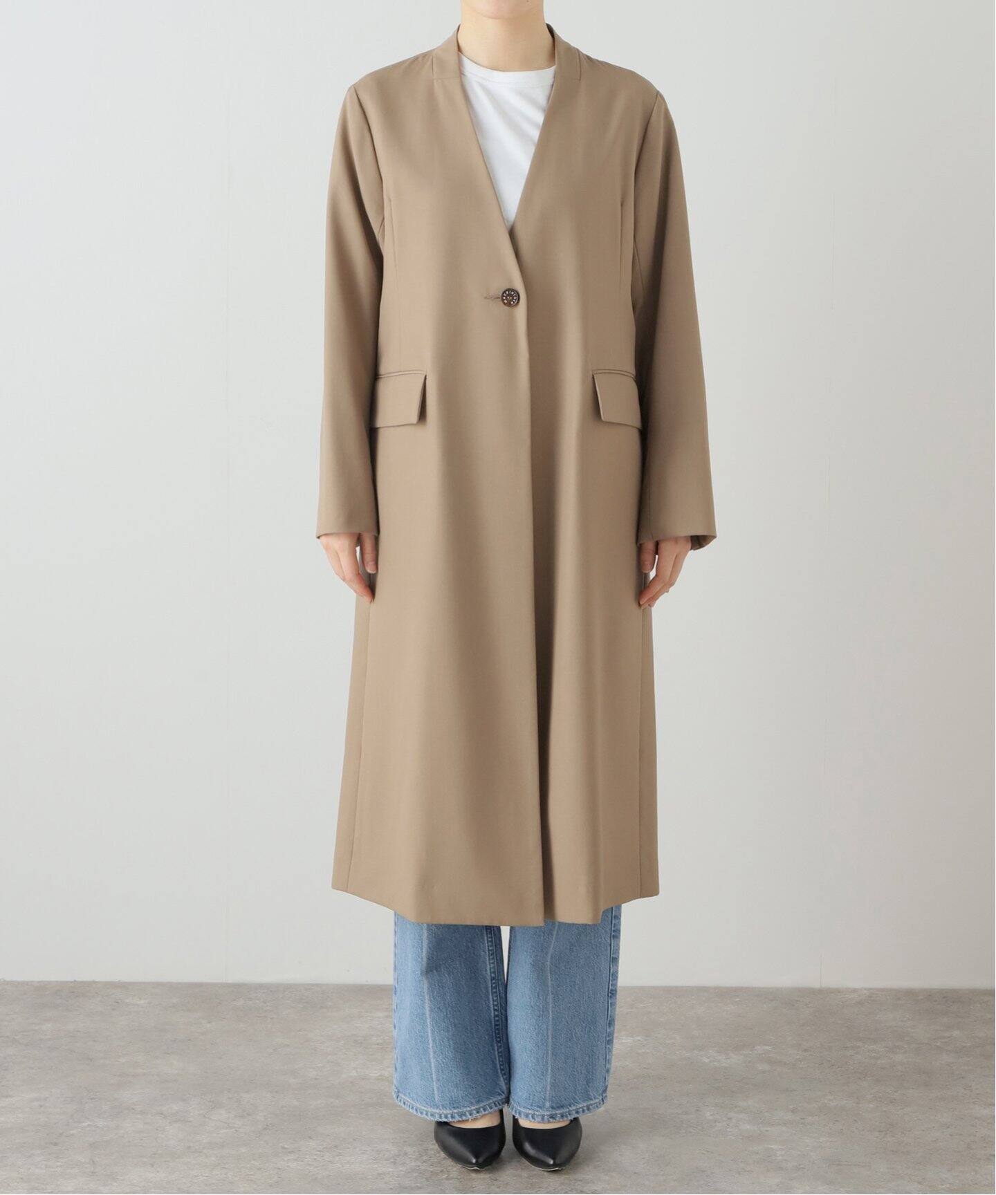 MACKINTOSH/マッキントッシュ】V COLLAR LONG コート（ノーカラー  
