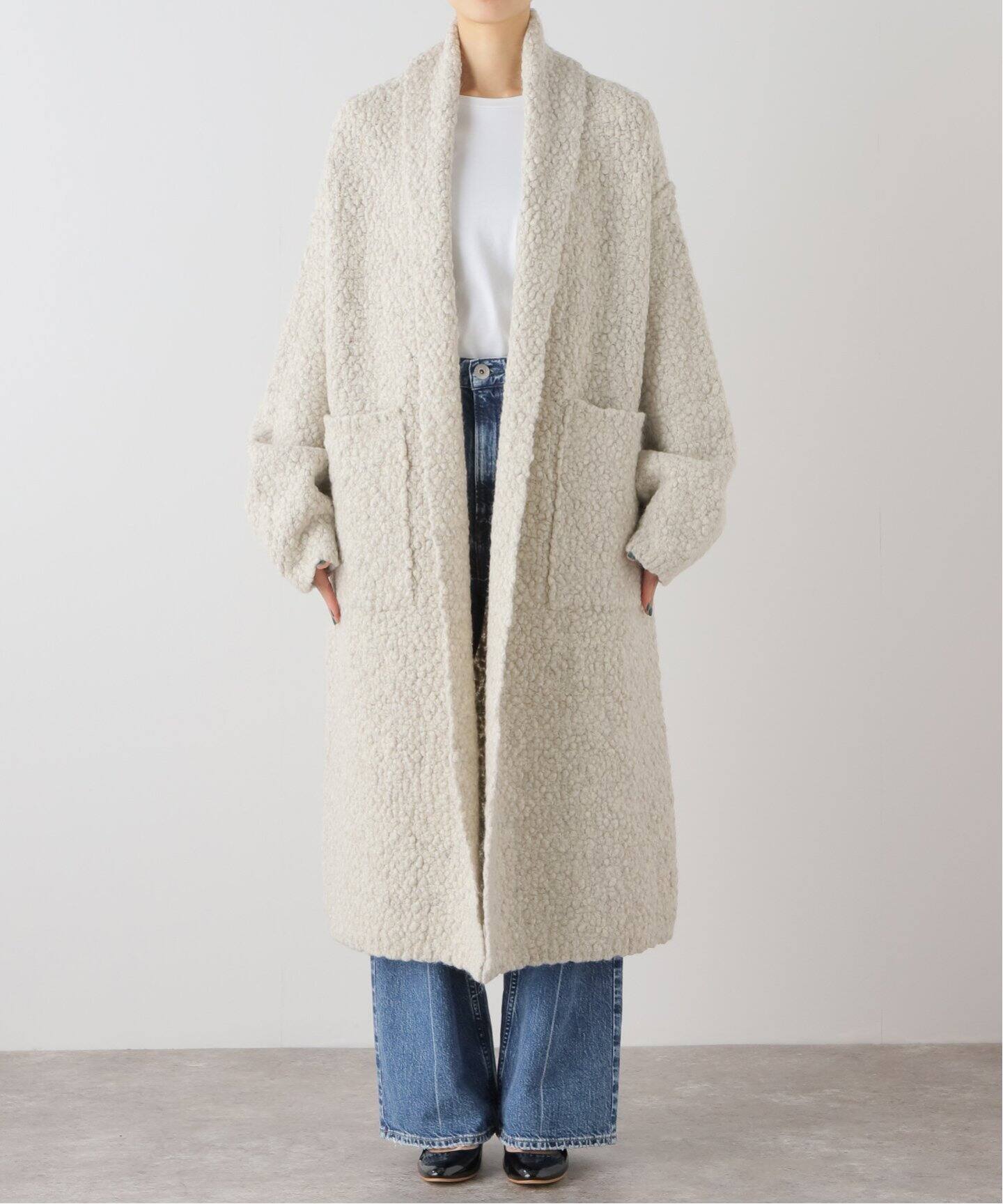 ローレンマヌージアン アルパカ ニット ガウンコート （LAUREN  