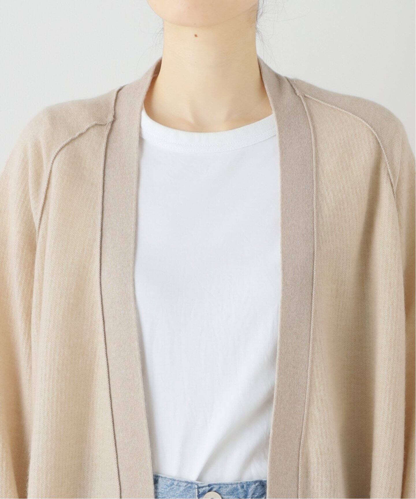 MUSE　ドゥーズィエムクラス　ロングカーディガン　レディース　ベージュ　ウール 専用 美品 ミューズドゥドゥーズィエムクラス ロング