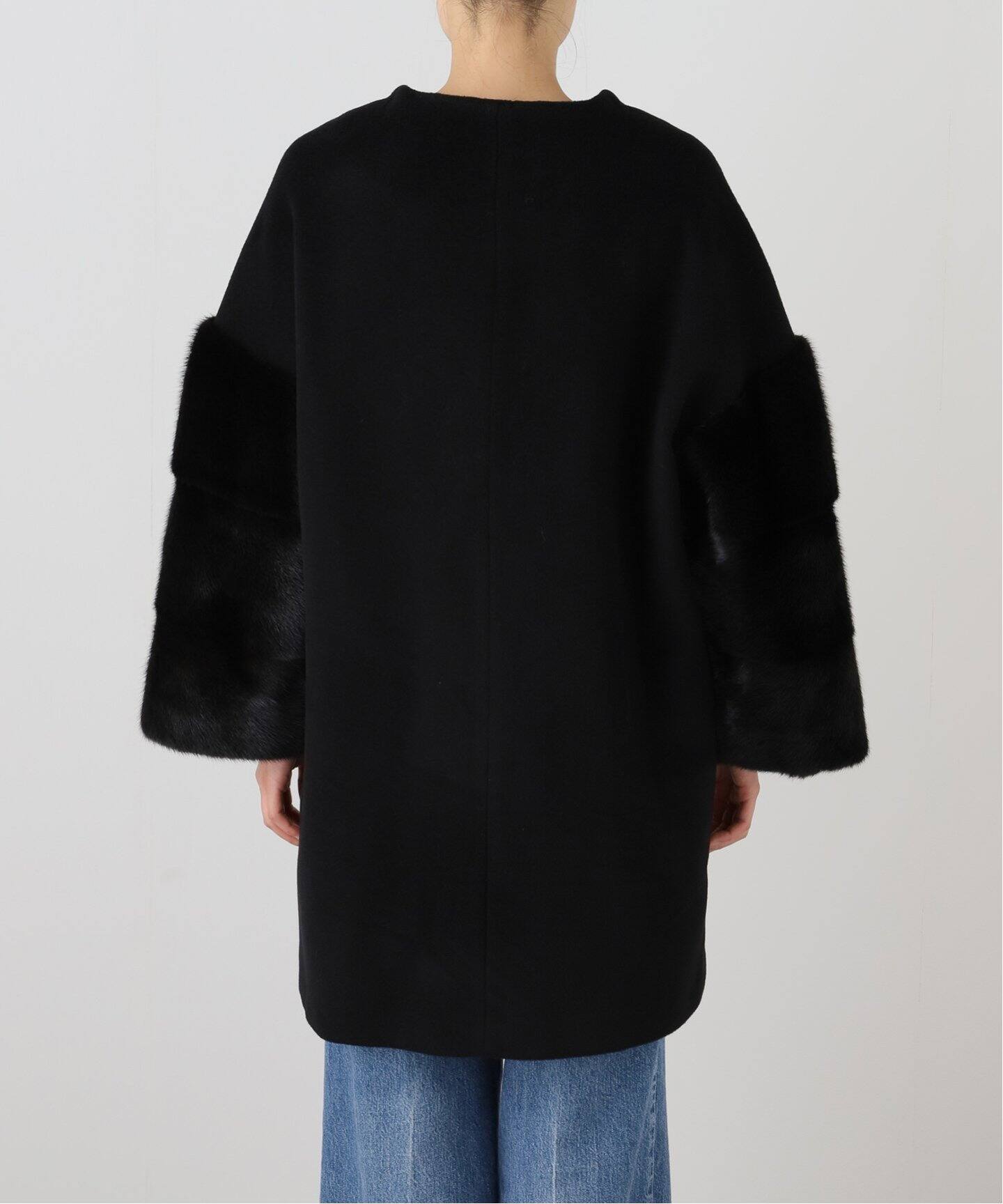 AVA ADORE/アヴァ・アドール】 MINK SKEEVE コート（ノーカラーコート  