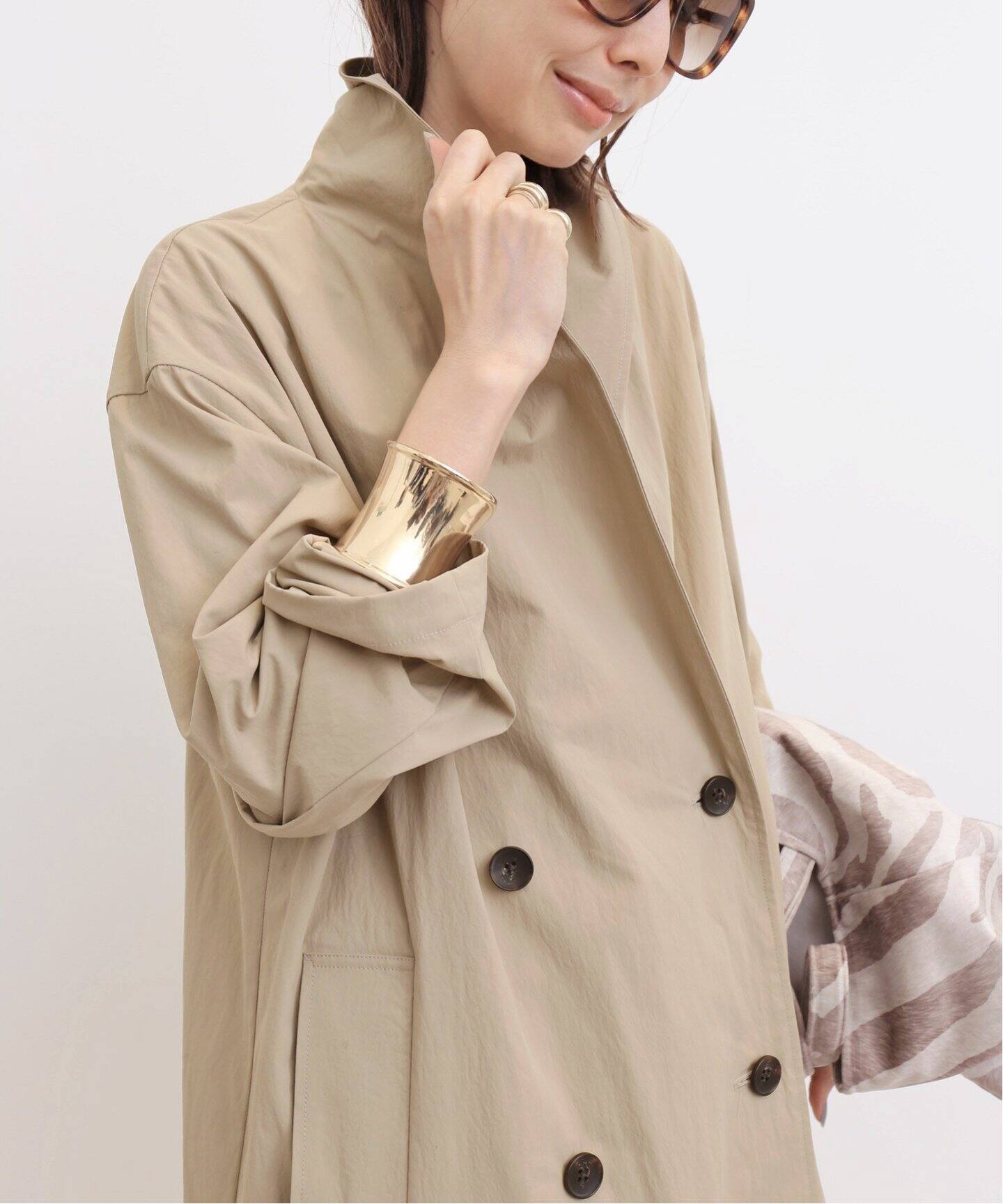 ECOTTONY NYLON TRENCH COAT（トレンチコート）｜L