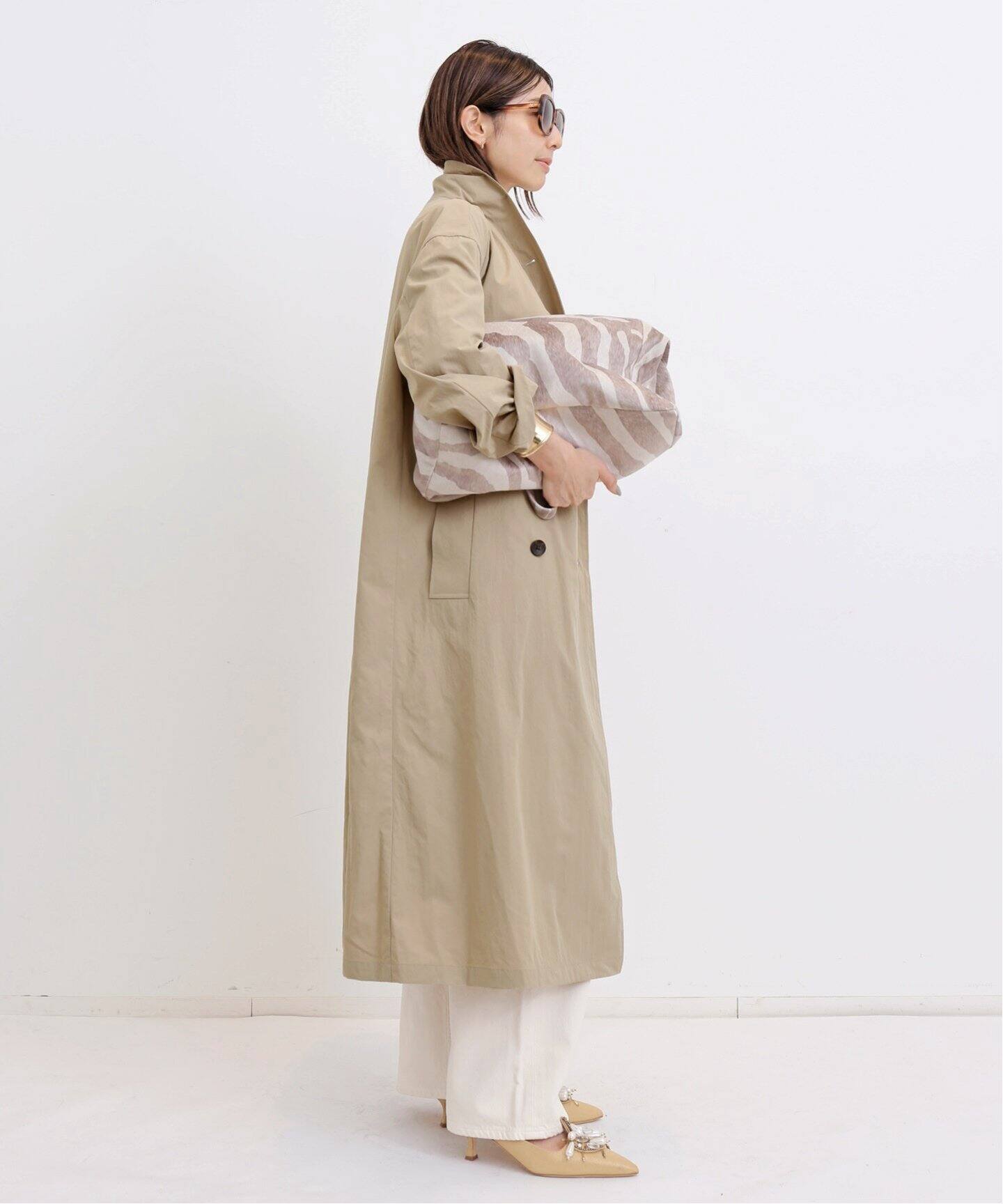 ECOTTONY NYLON TRENCH COAT（トレンチコート）｜L