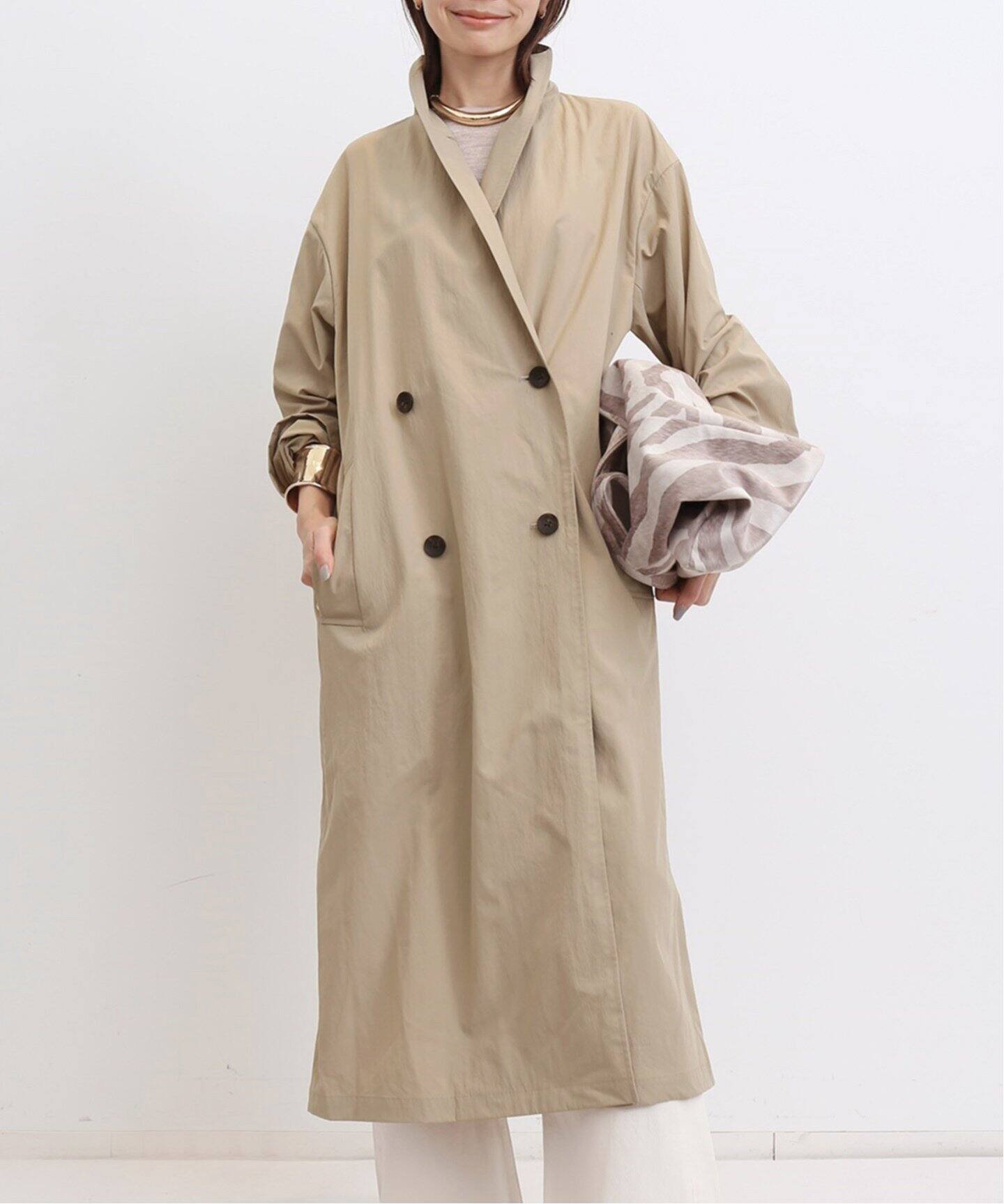 ECOTTONY NYLON TRENCH COAT（トレンチコート）｜L 