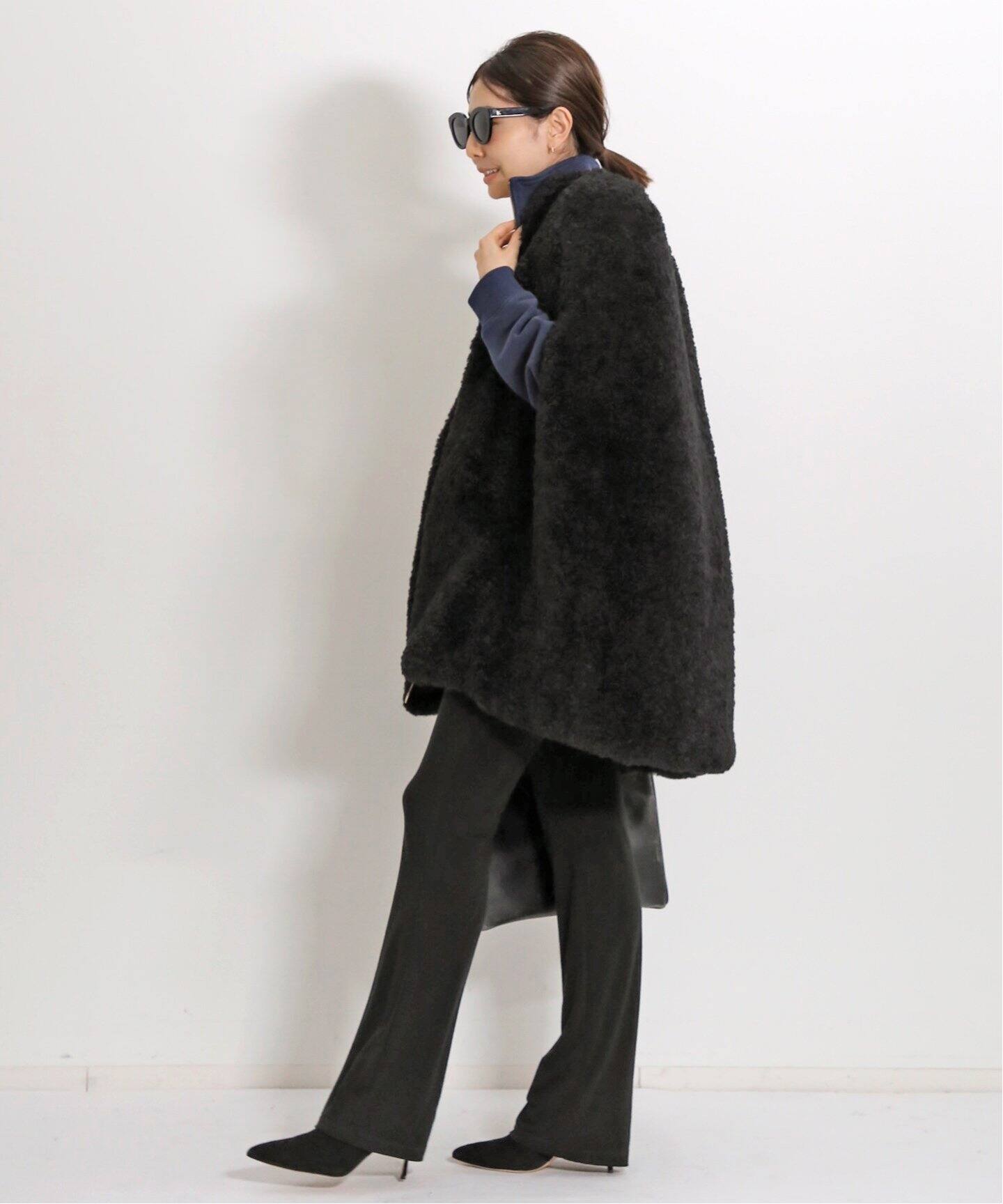 DE BALL FUR CAPE（ポンチョ・マント）｜L