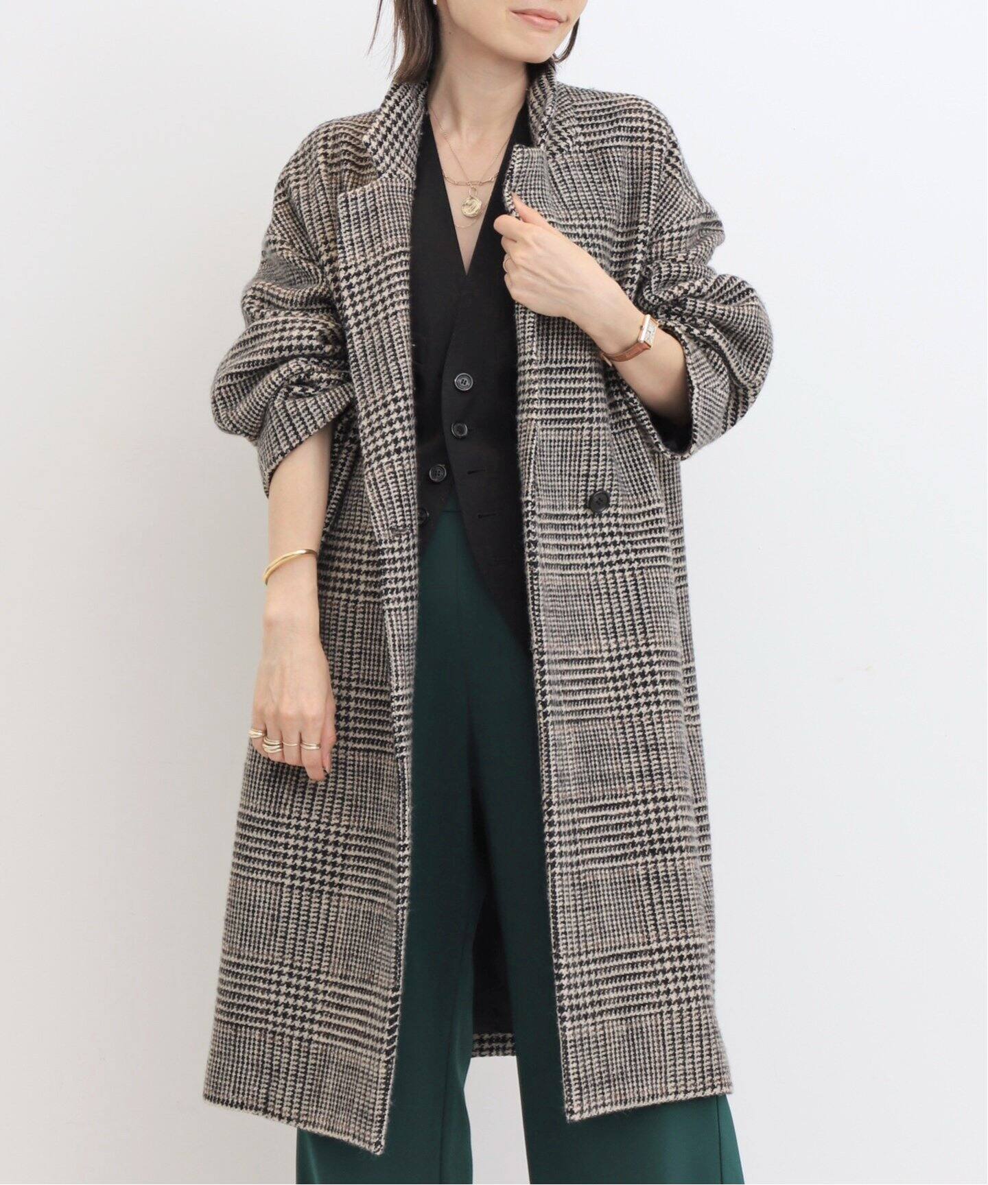 LISIERE CHECK W COAT（その他ブルゾン／アウター）｜L 