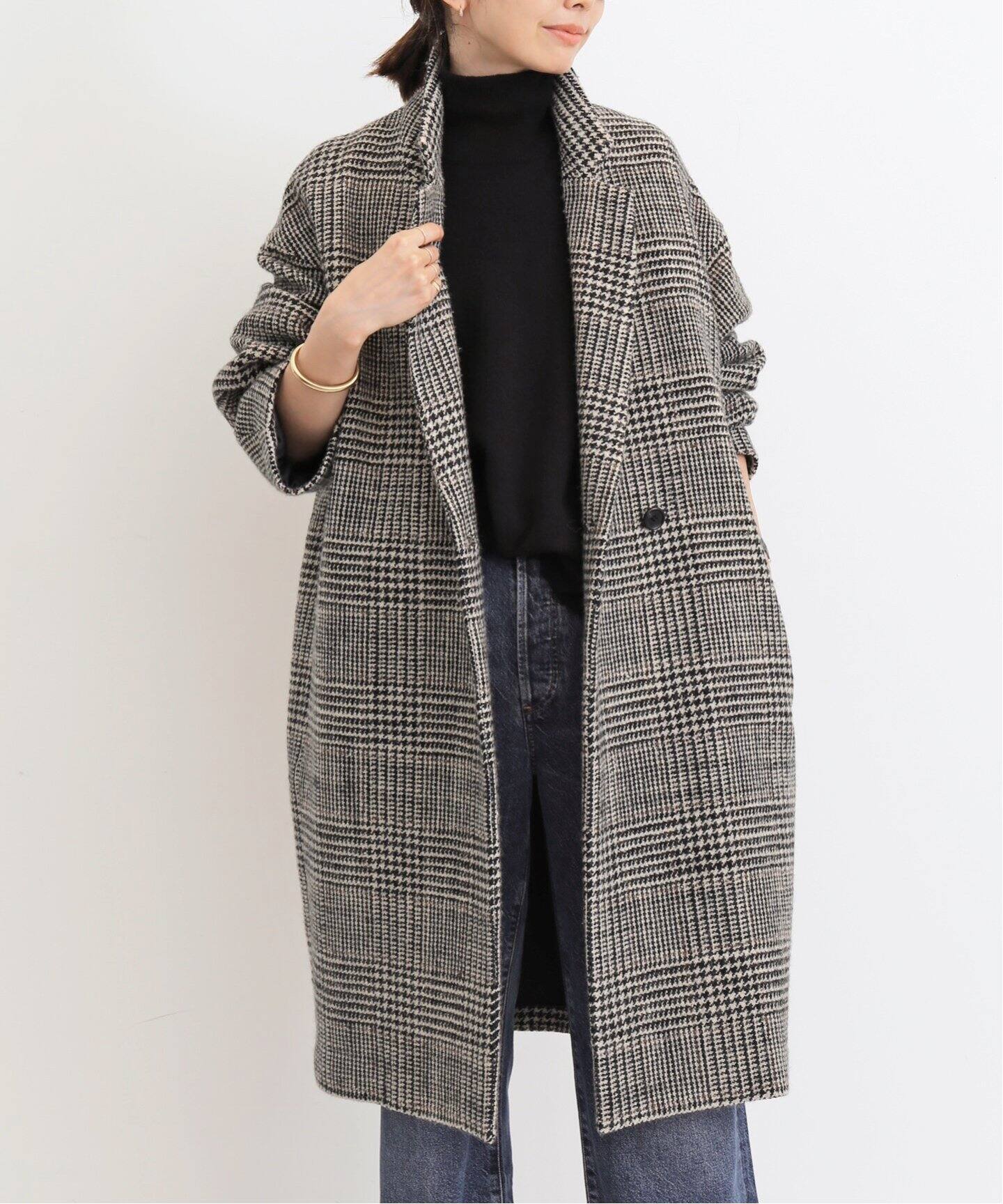 LISIERE CHECK W COAT（その他ブルゾン／アウター）｜L 
