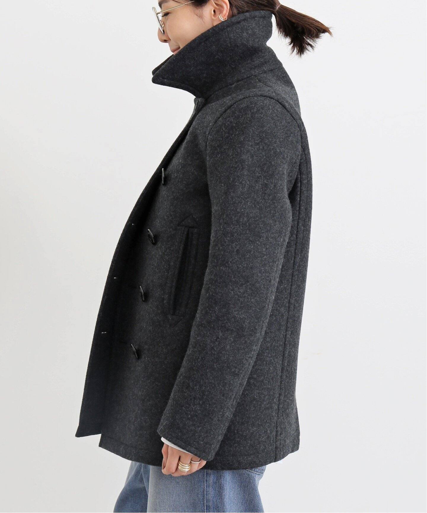 MADISON BLUE/マディソン ブルー】 SLIM PEA COAT（ピーコート）｜L 