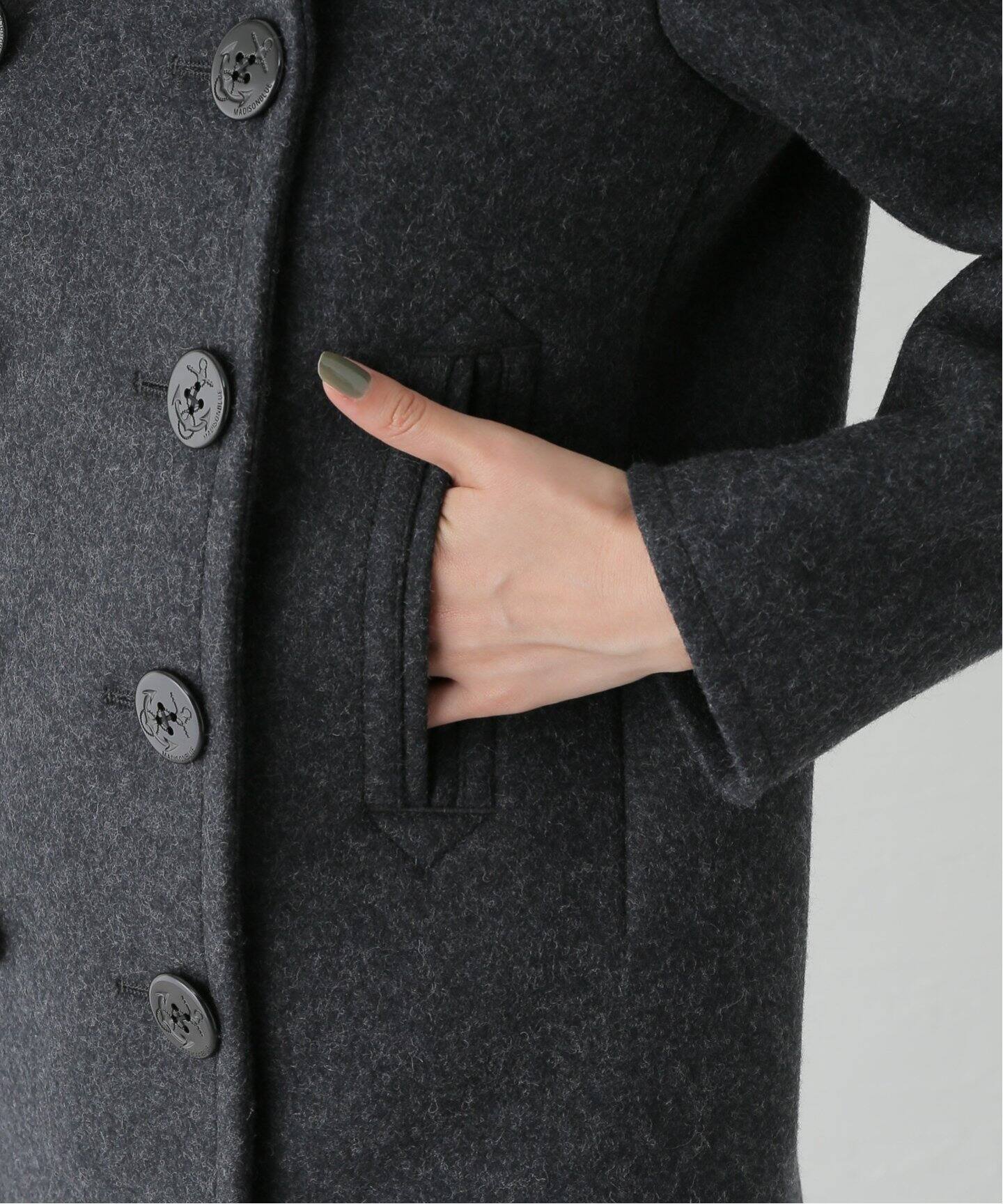 MADISON BLUE/マディソン ブルー】 SLIM PEA COAT（ピーコート）｜L 