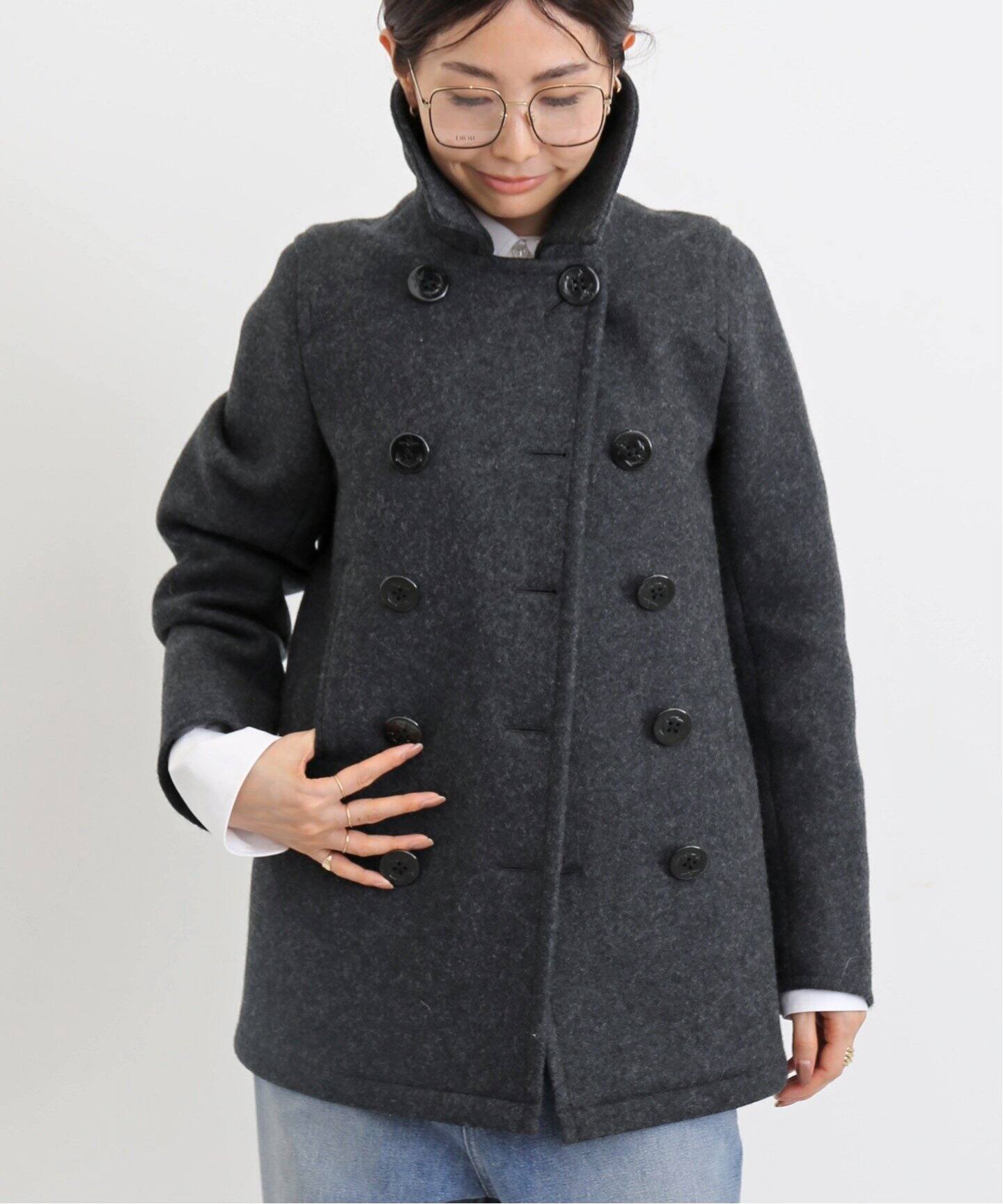MADISON BLUE/マディソン ブルー】 SLIM PEA COAT（ピーコート 