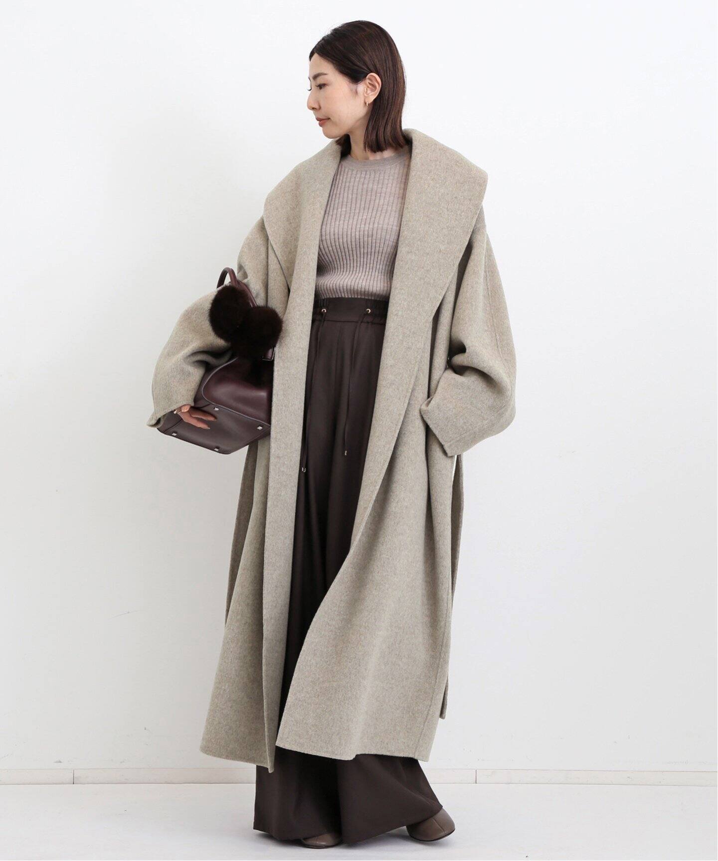 ALMAROSA/アルマローザ】 SHAWL NECK COAT（その他ブルゾン／アウター  