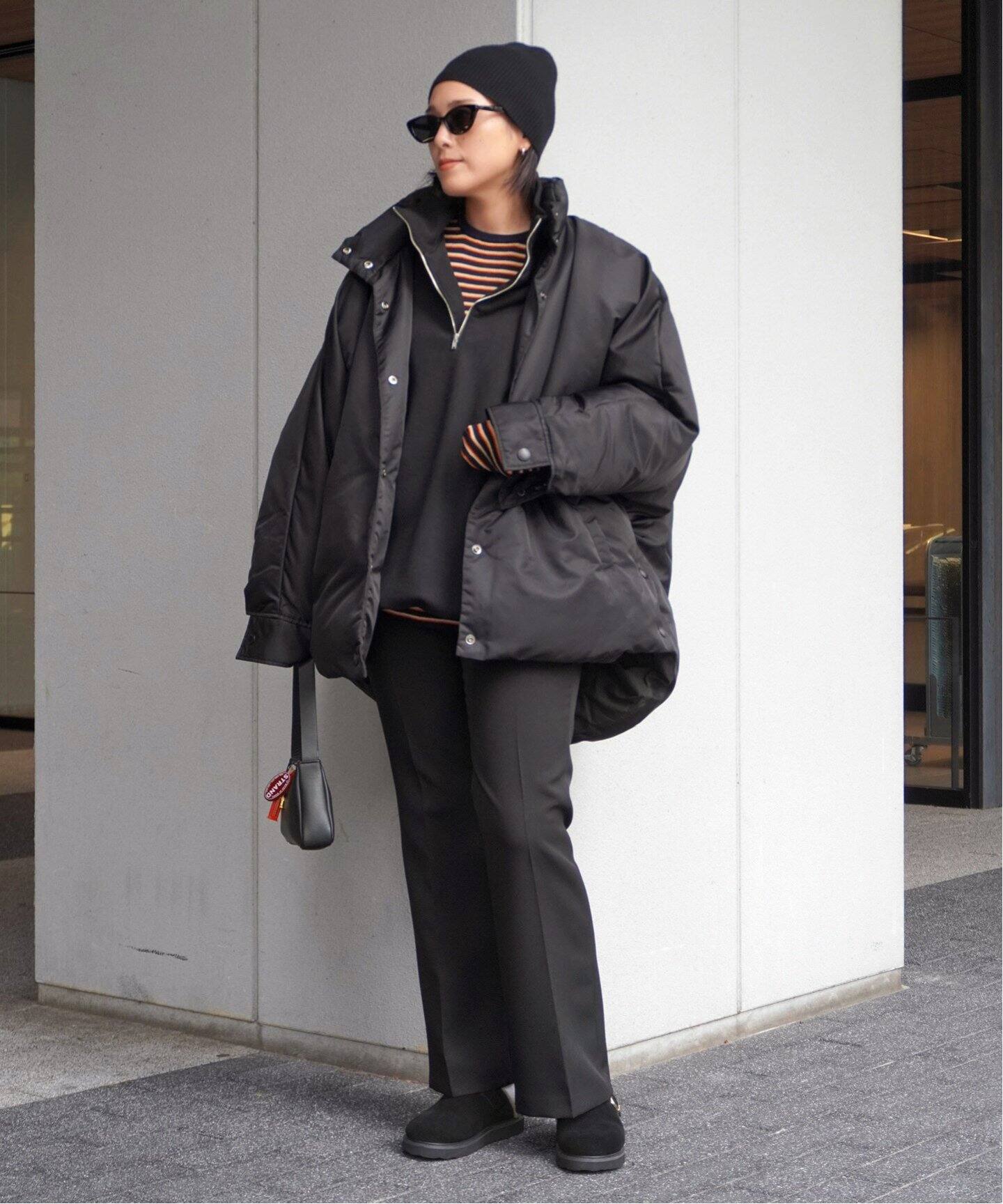 BERENICE】ブラックオーバーダウンジャケット（ダウンジャケット）｜AP  