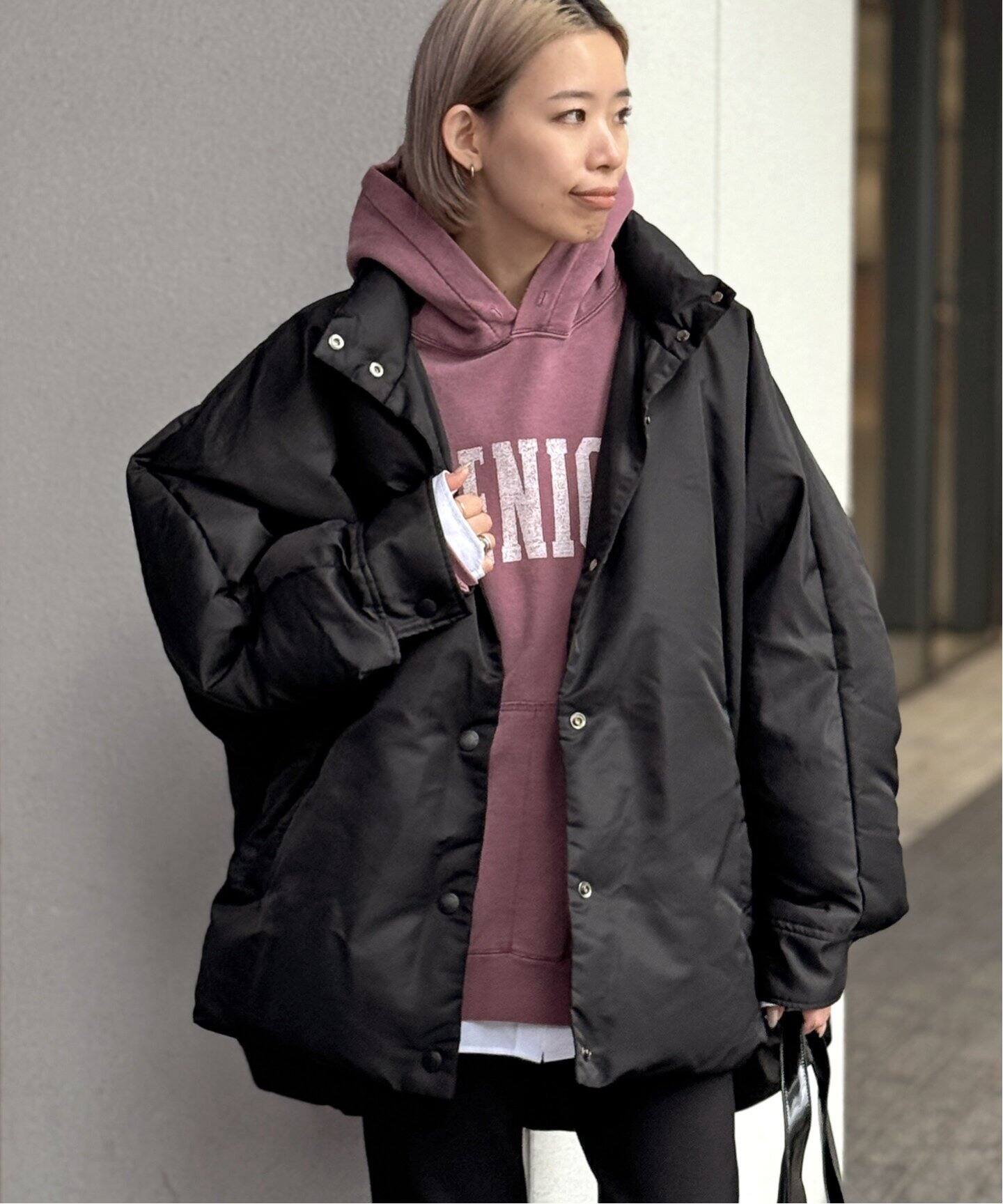 BERENICE】ブラックオーバーダウンジャケット（ダウンジャケット）｜AP  