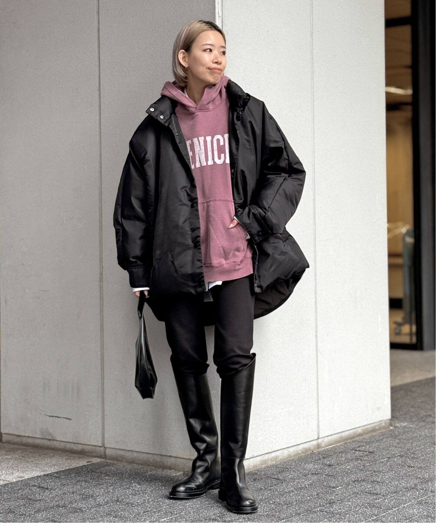 BERENICE】ブラックオーバーダウンジャケット（ダウンジャケット）｜AP  