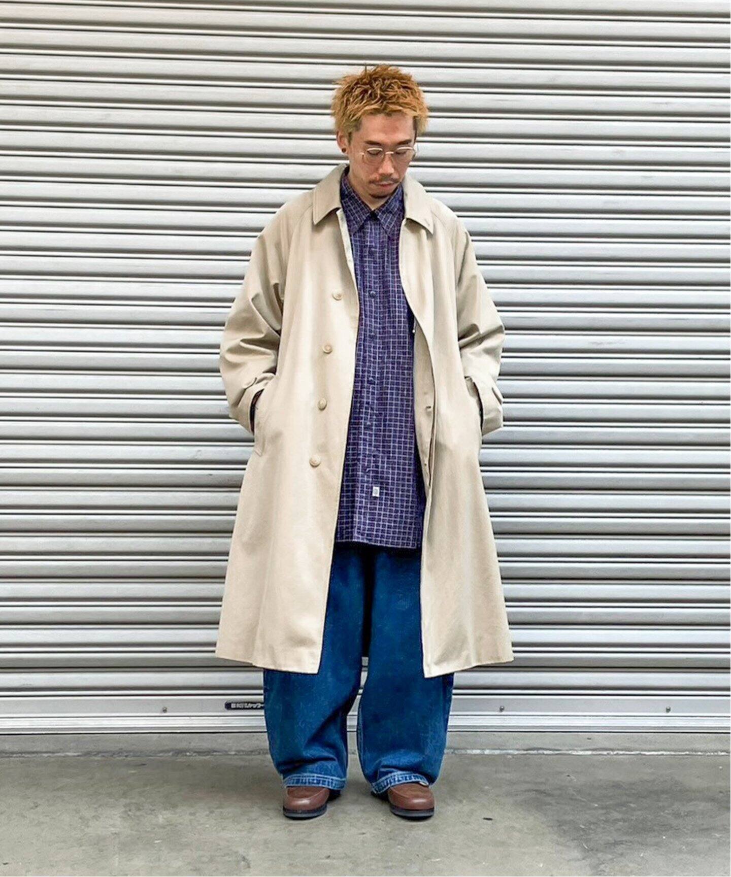 comoli / コモリ】コットンギャバ バルカラーコート（ステンカラー 